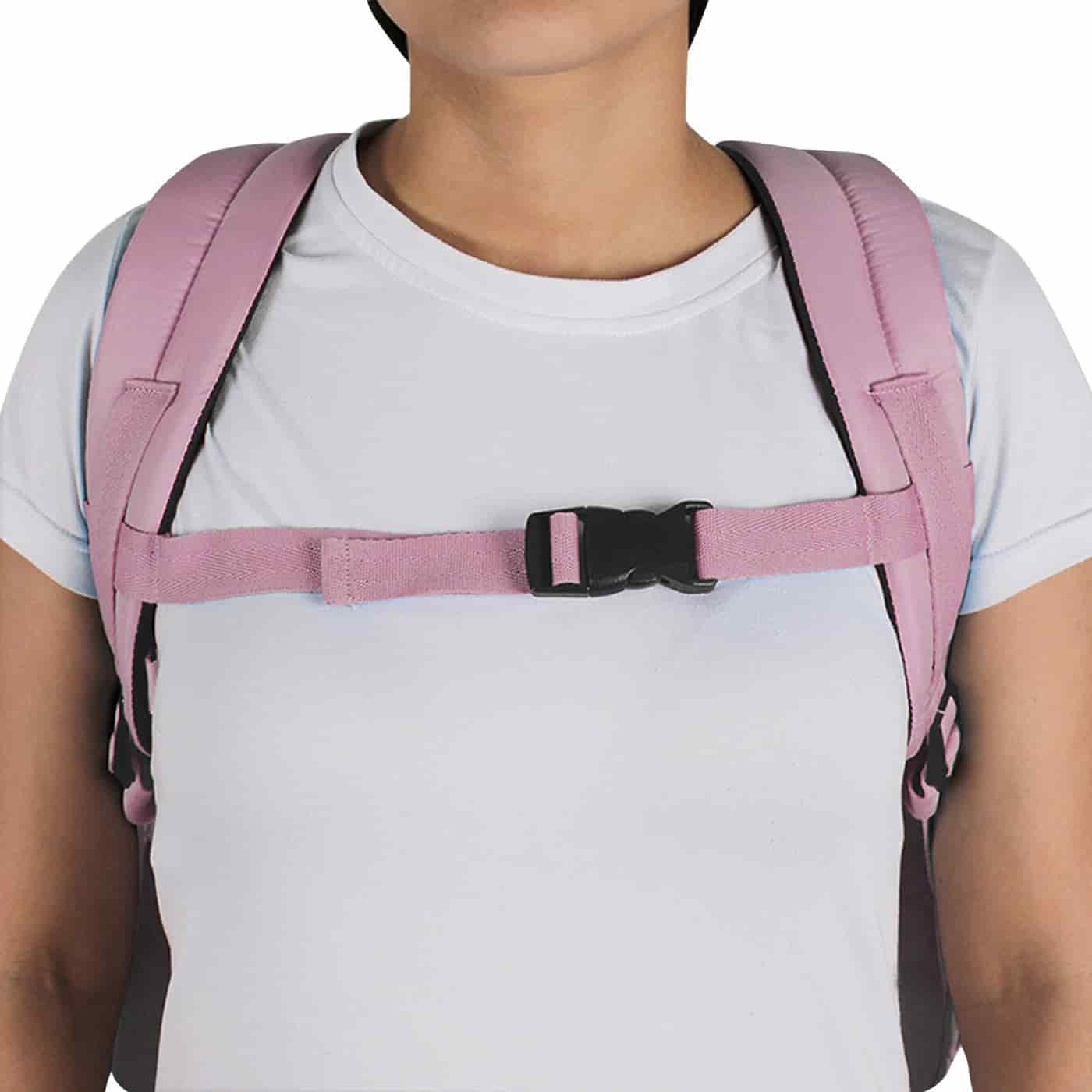 Morral Cabina Tapa Citybags Rosado Pastel - miniatura 8