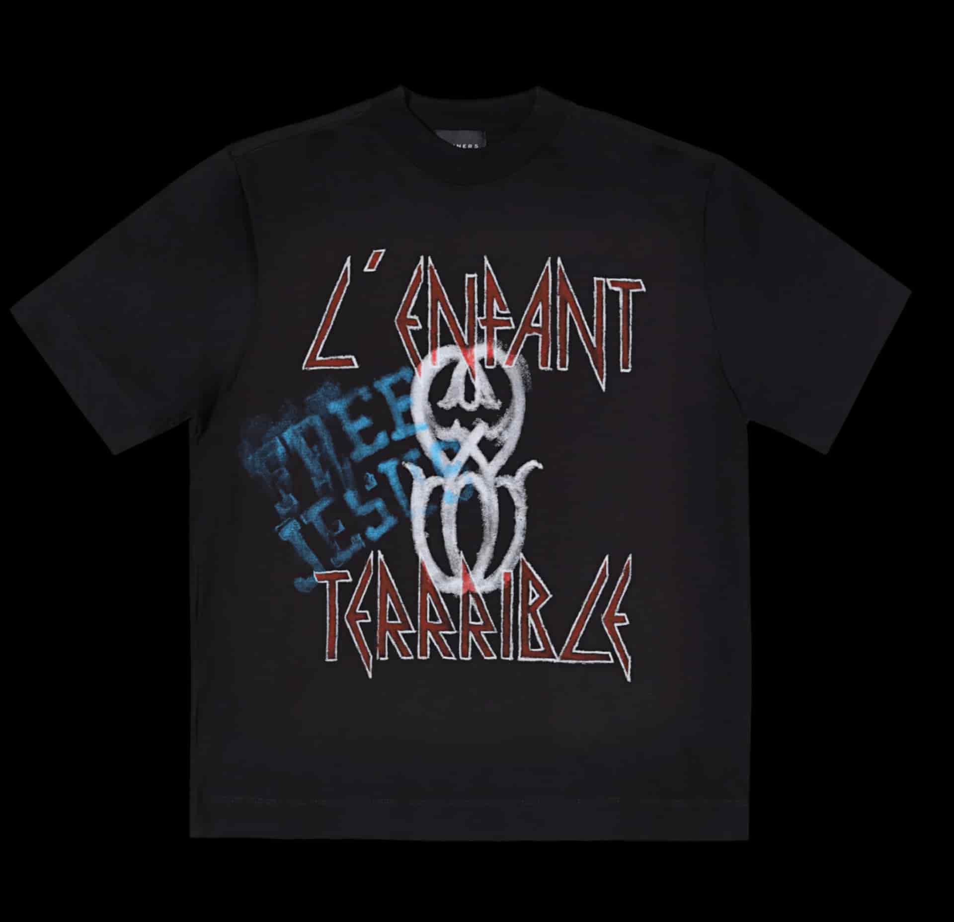 L'ENFANT MONOGRAM BLACK T-SHIRT - miniatura 1