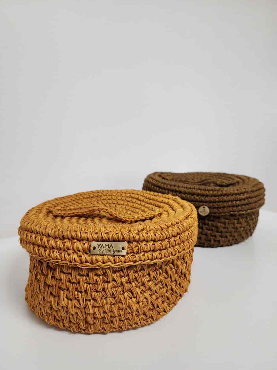 Artisanal Natural Fiber Bread Basket - miniatura 1