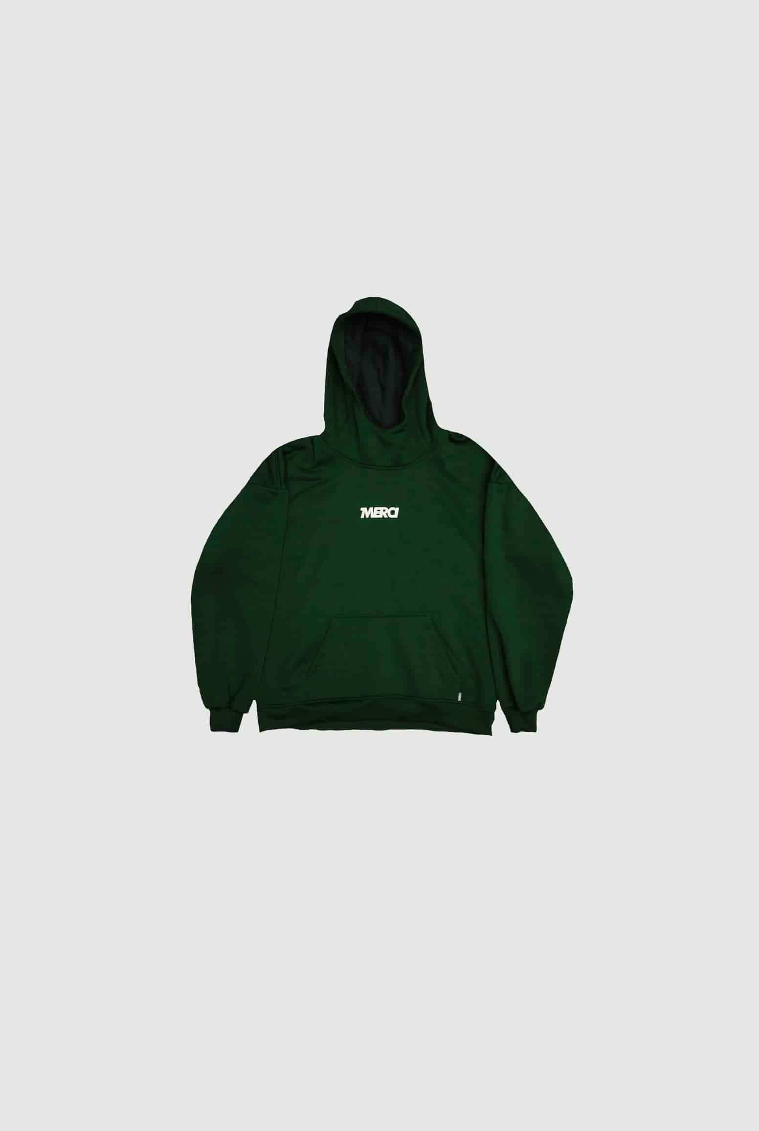 Hoodie Verde Oversize P - miniatura 3
