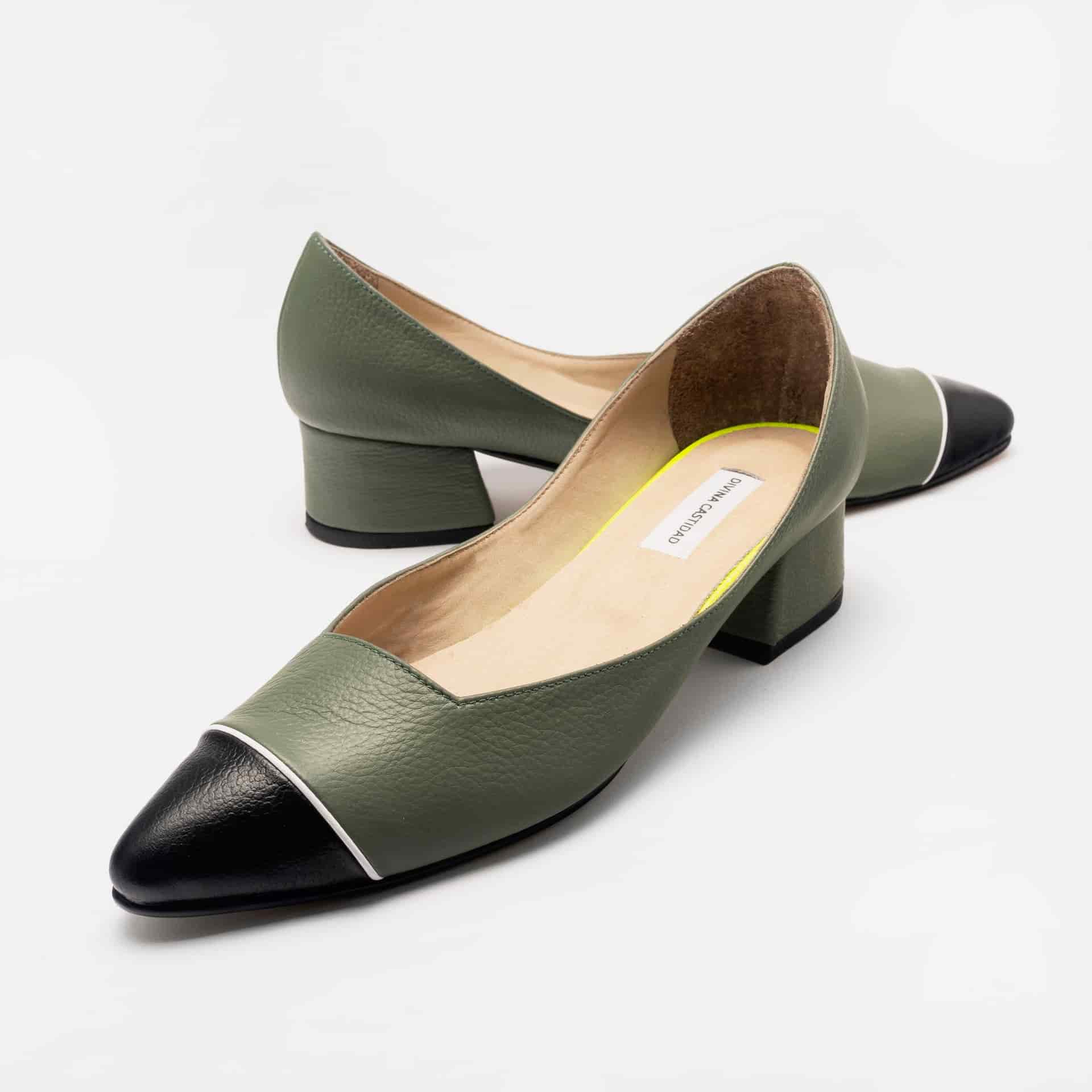 Midi Heels - Sage x Black + White - miniatura 2
