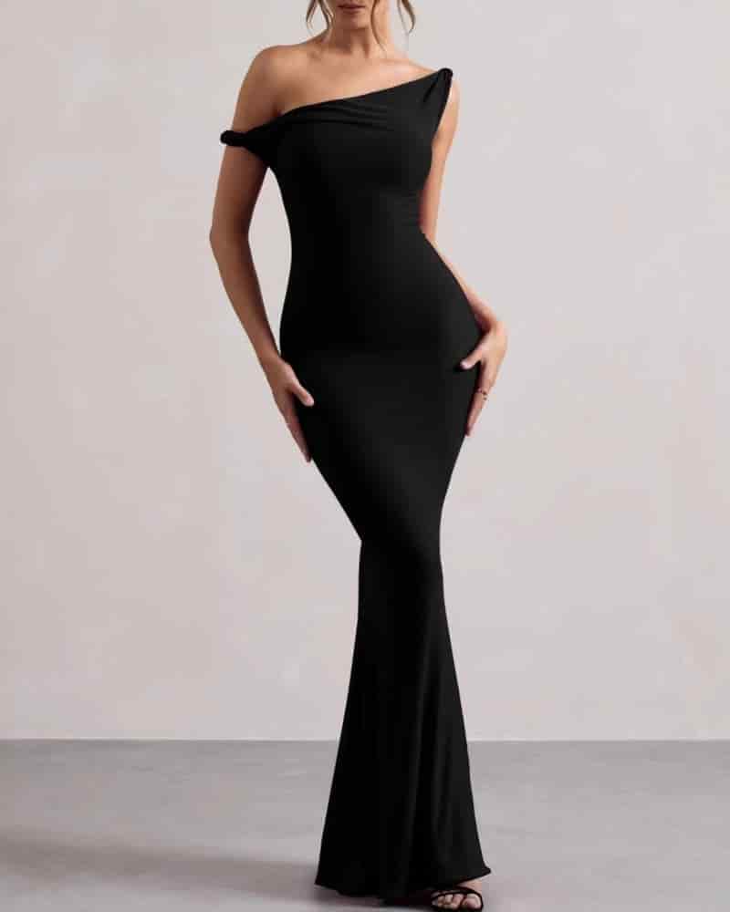 One-Shoulder Bodycon Long Dress - miniatura 1