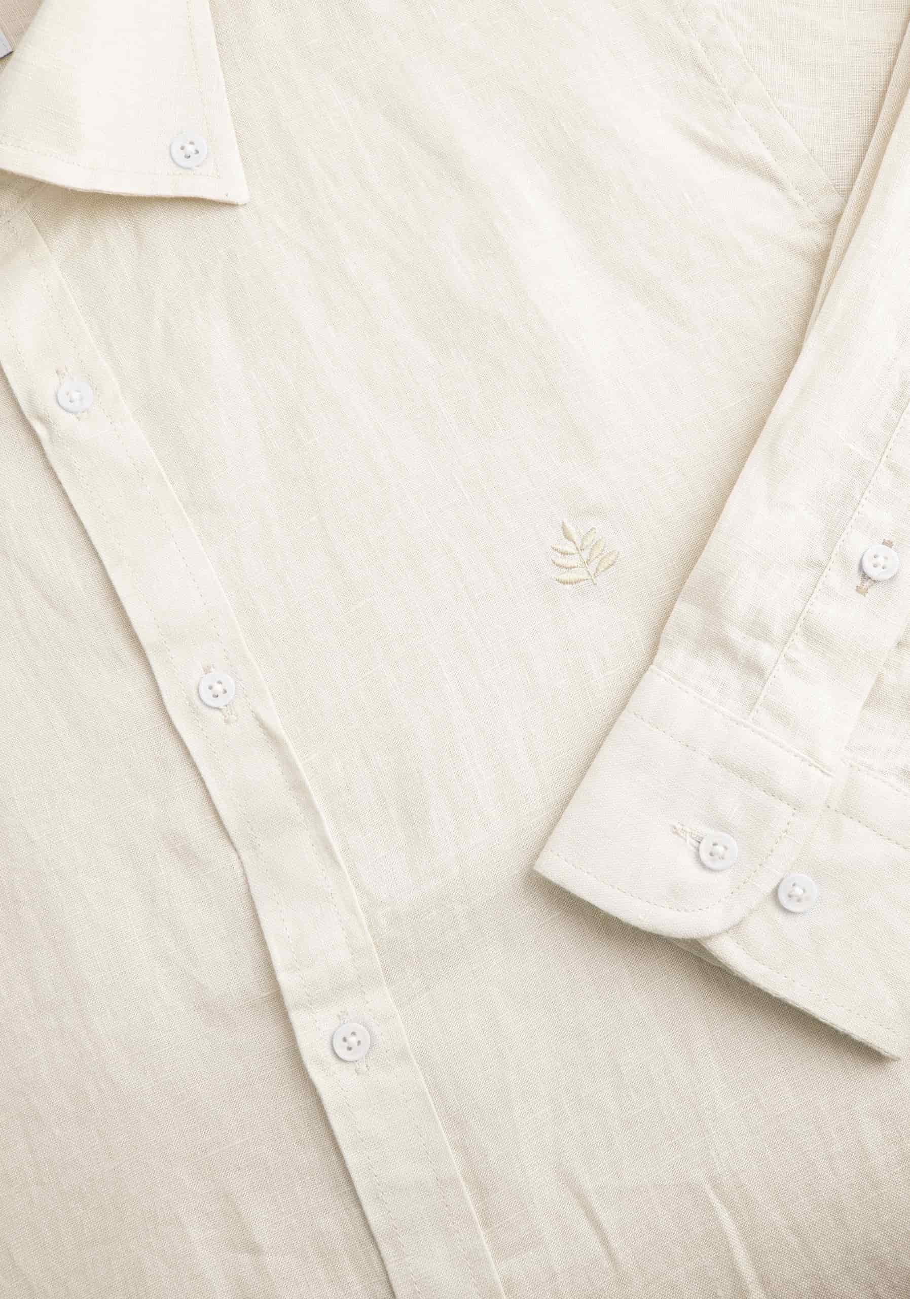 Camisa H CBD Lino L-Atn Marfil - miniatura 3