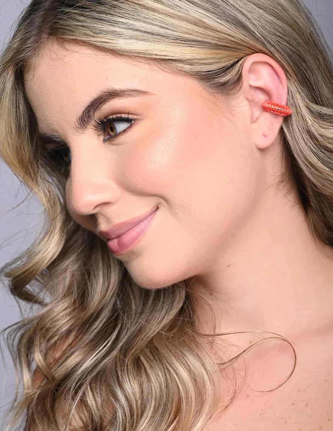 Ear Cuff Luna Llena Naranja - miniatura 2