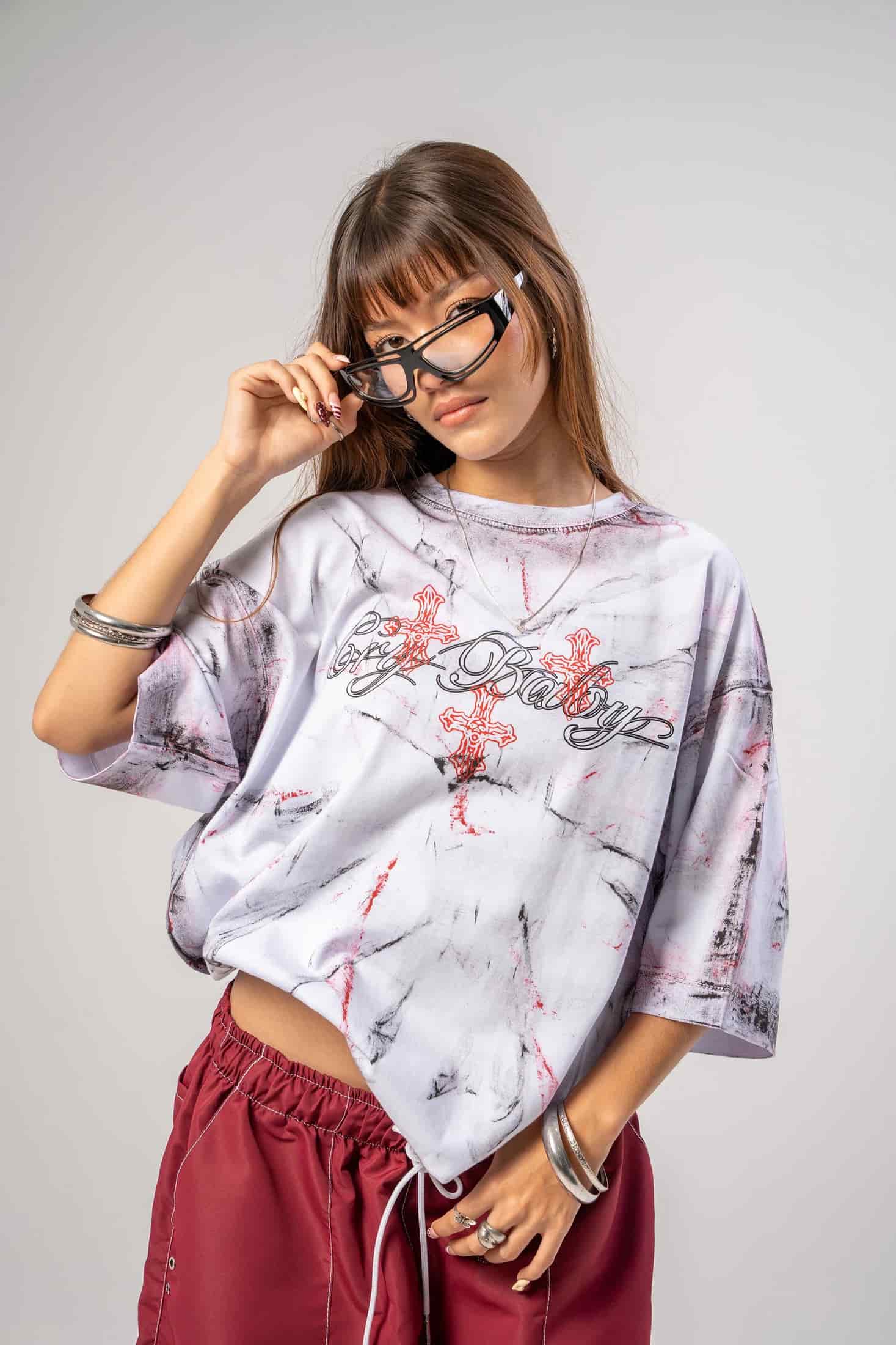 Camiseta Distressed Cry baby - miniatura 2