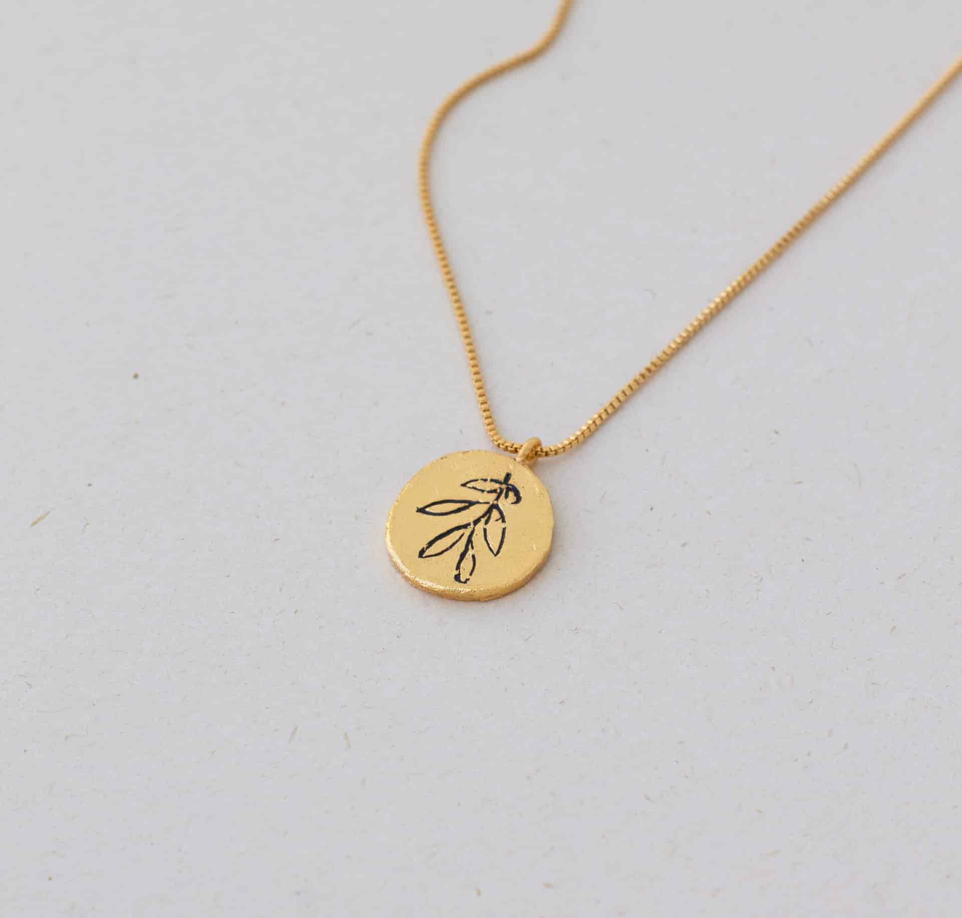 Collar moneda olivo - miniatura 1