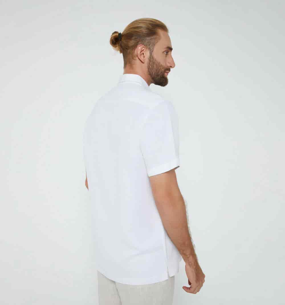 Camisa de lino guayabera para hombre m/c - miniatura 6