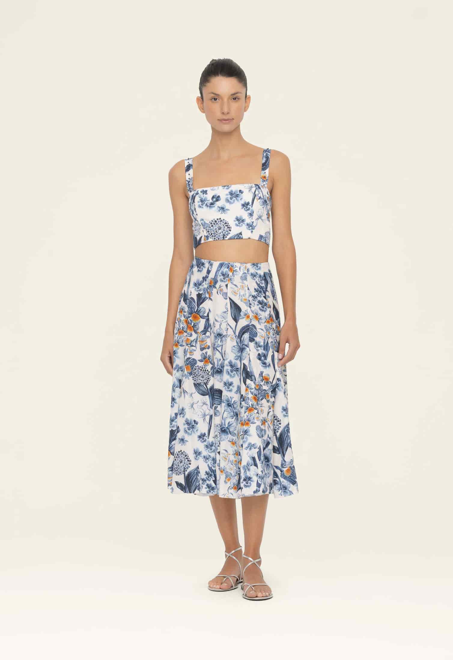 Cacao Petalo Cropped Top - miniatura 1