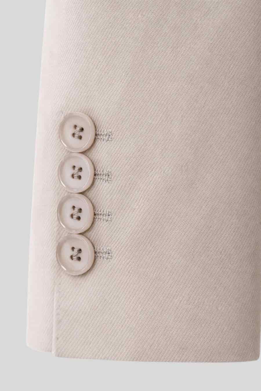 Men's mixed fabric beige vittorio set - miniatura 7