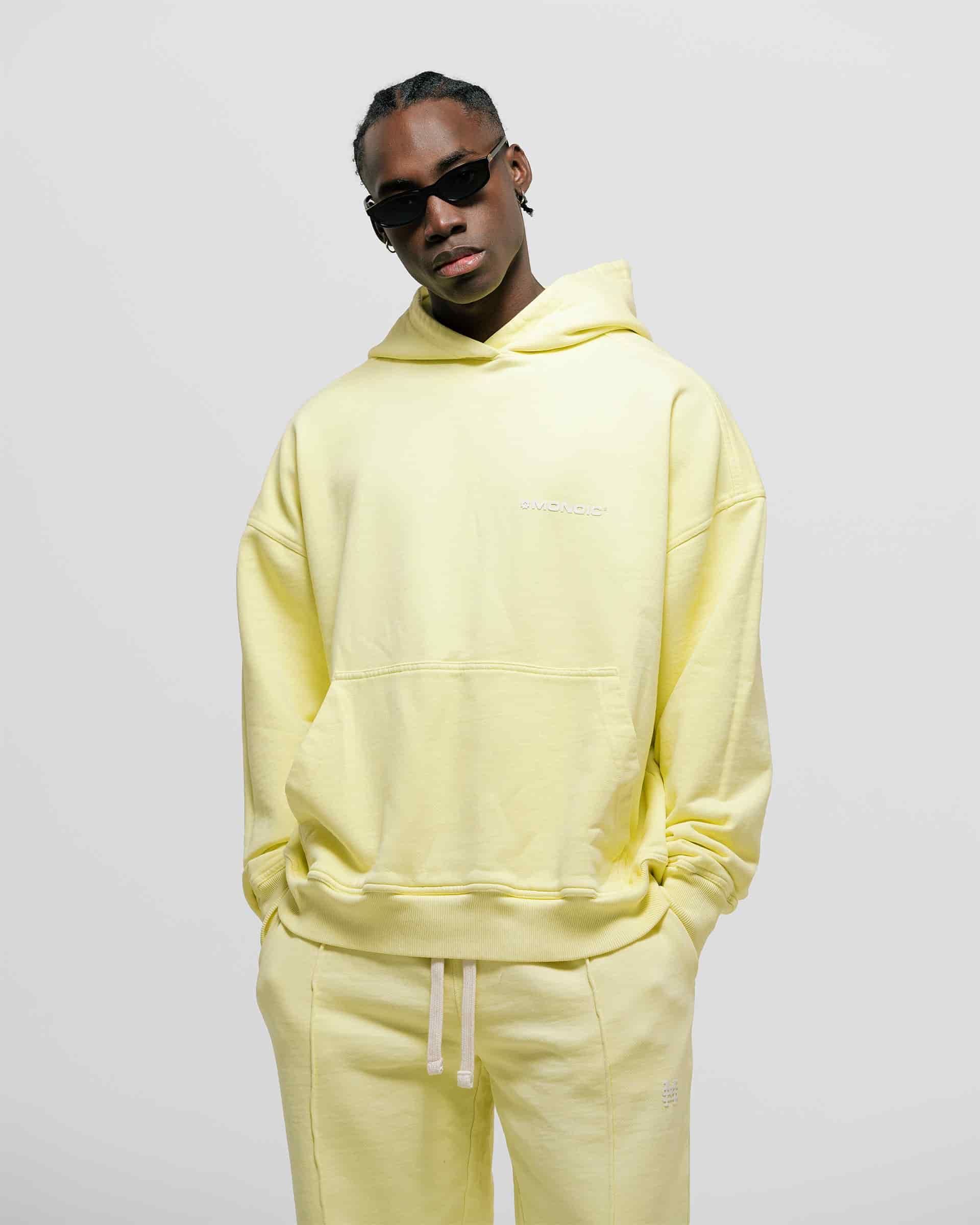 Hoodie Oversized Básico V3 - Amarillo Pastel - miniatura 2