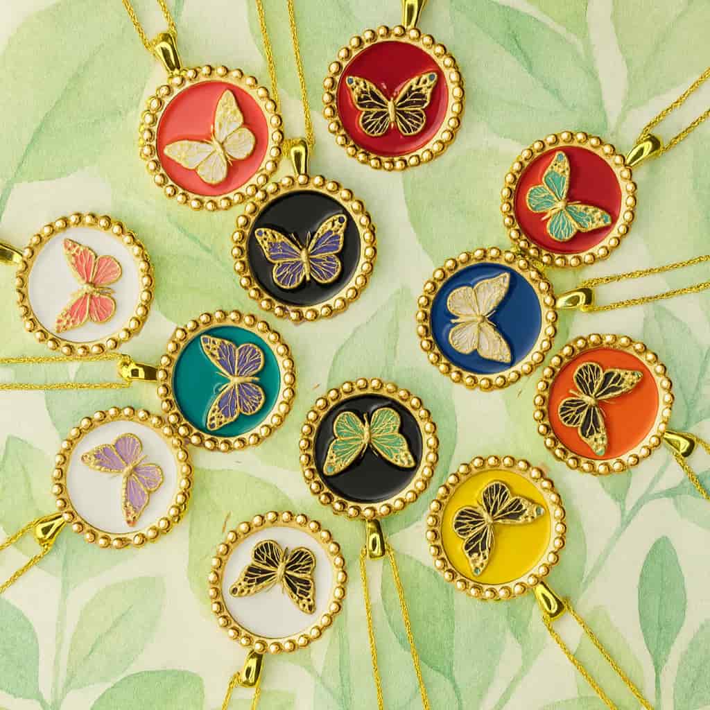 Collar mariposa borlas - miniatura 1