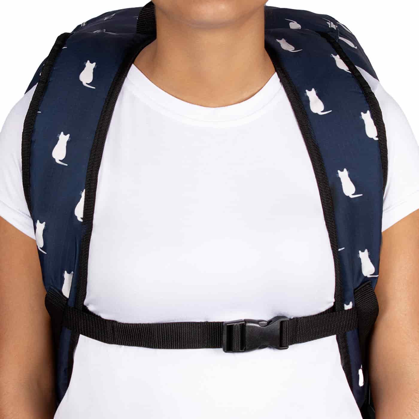 Morral Aventura ULTRA Plegable Estampado Gatos Citybags Multicolor - miniatura 6
