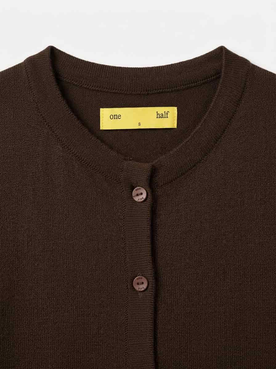 CLASSIC BUTTON KNIT VEST - BROWN - miniatura 13