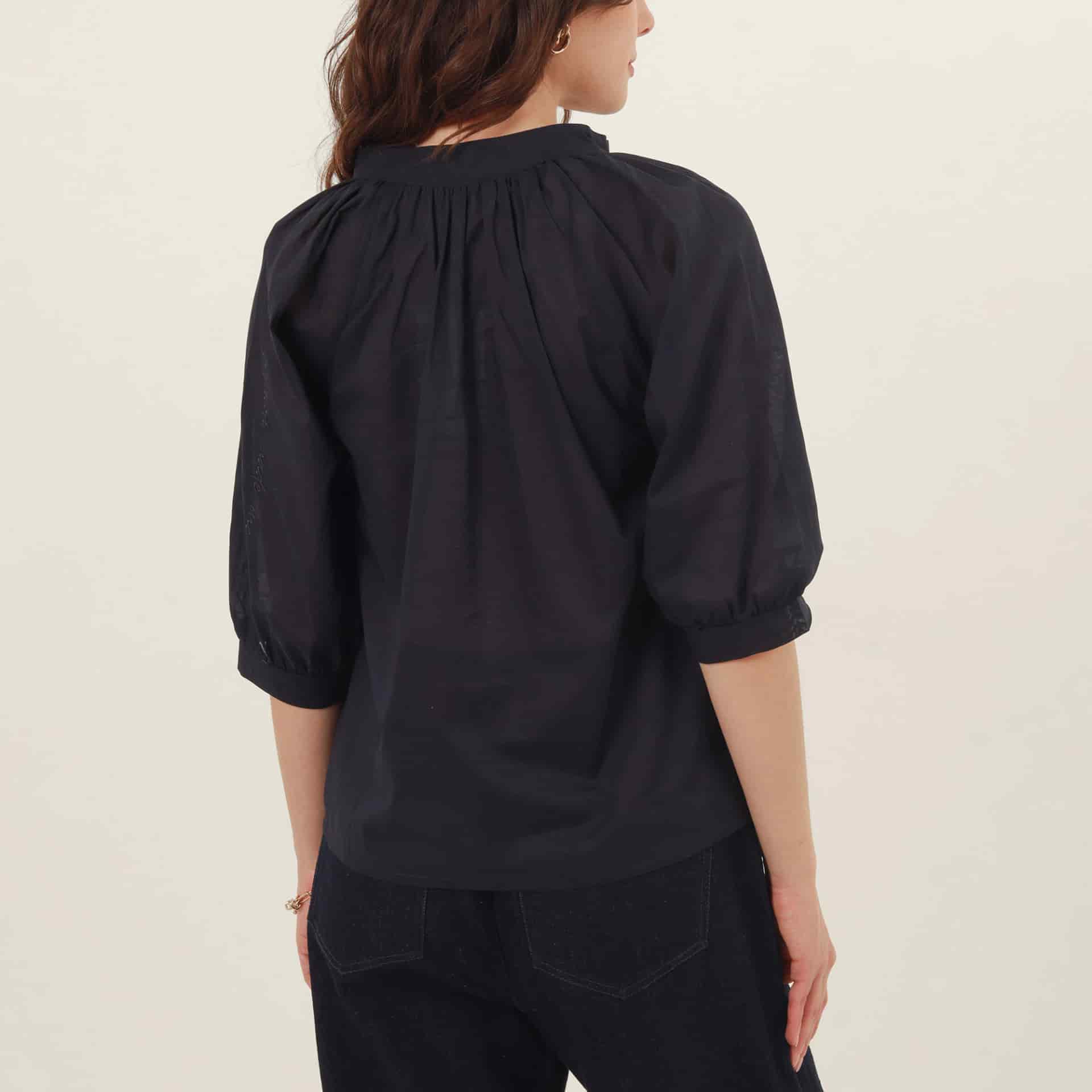 Blusa Cuello V Manga 3Cuartos - miniatura 6