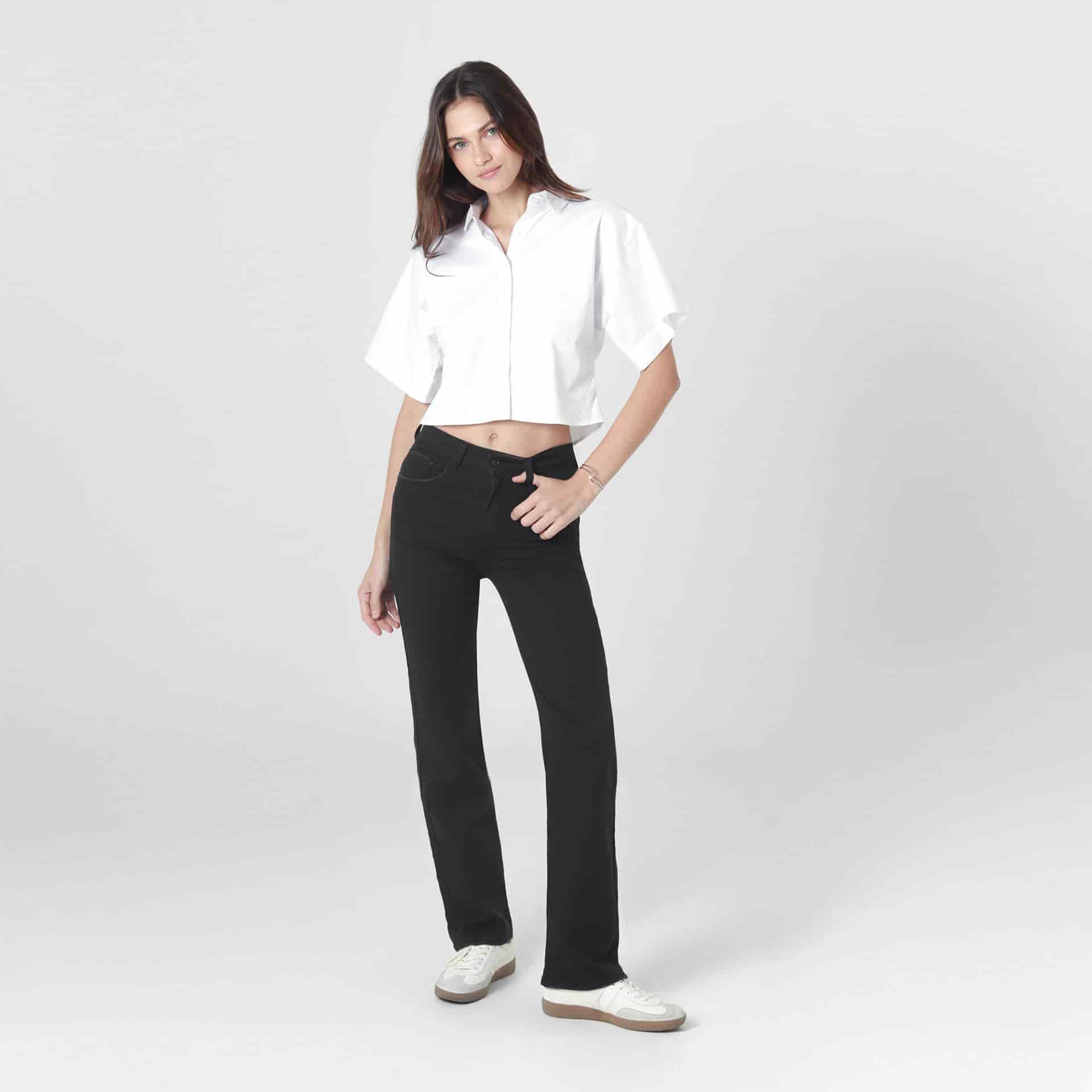Blusa Cuello Camisero Manga Corta - miniatura 5