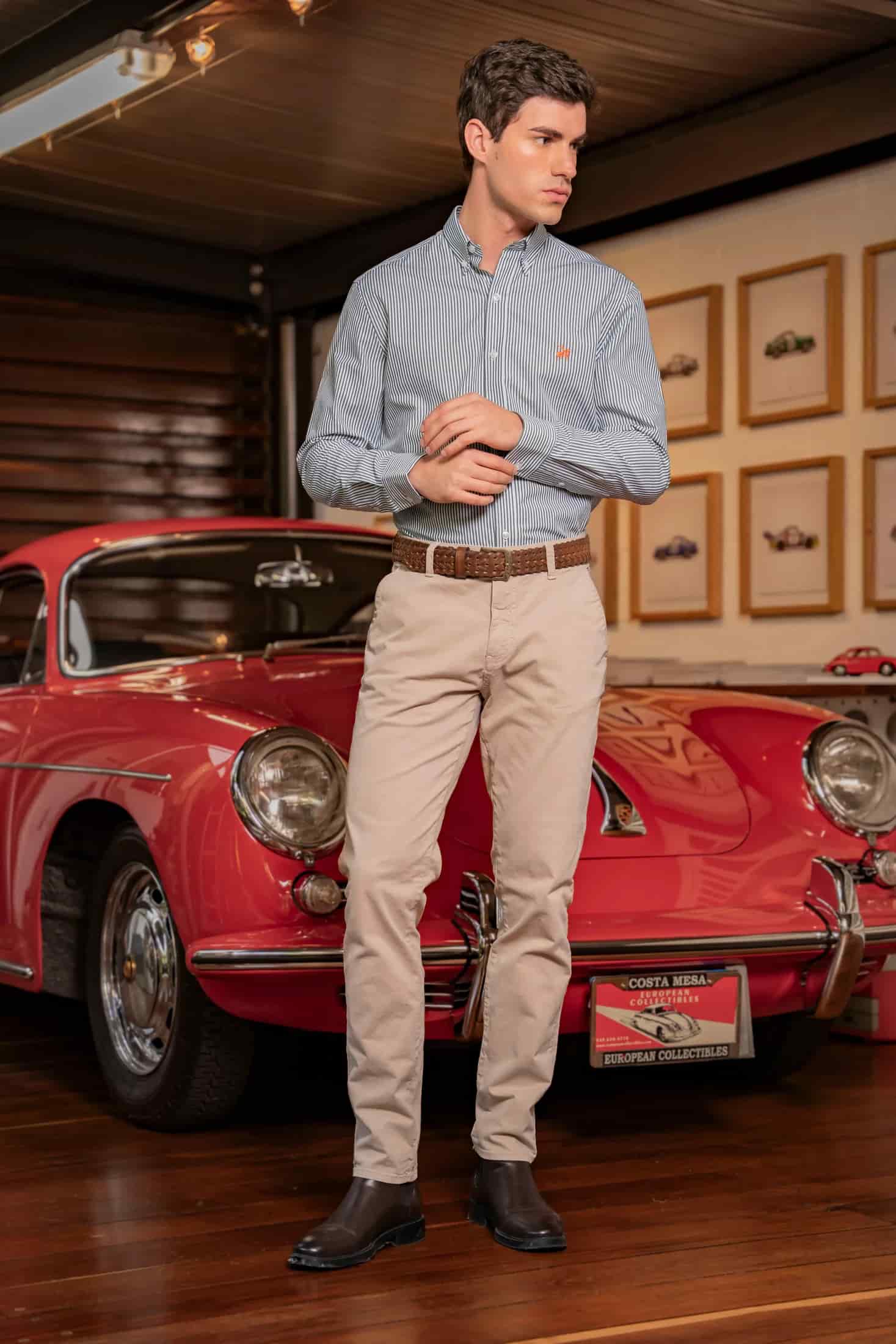 Camisa Cleverton Hombre Verde Oscuro - miniatura 3