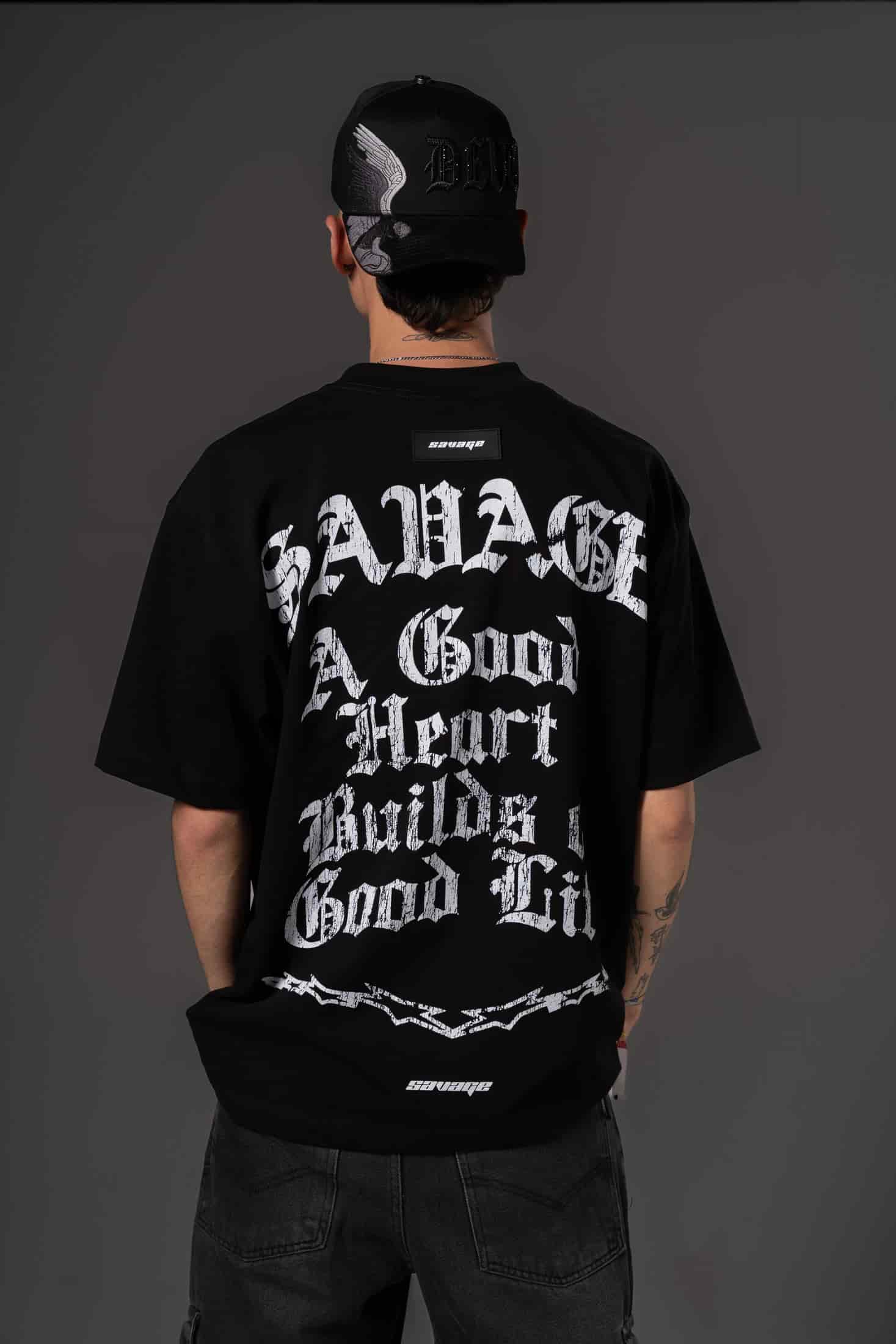 Camiseta Oversize Good heart  savage  250 gramos 14646 - miniatura 3