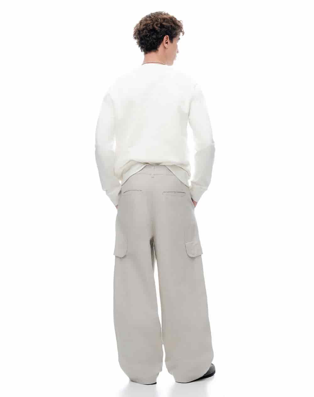 Pantalón tiro medio regular habano hombre - miniatura 2
