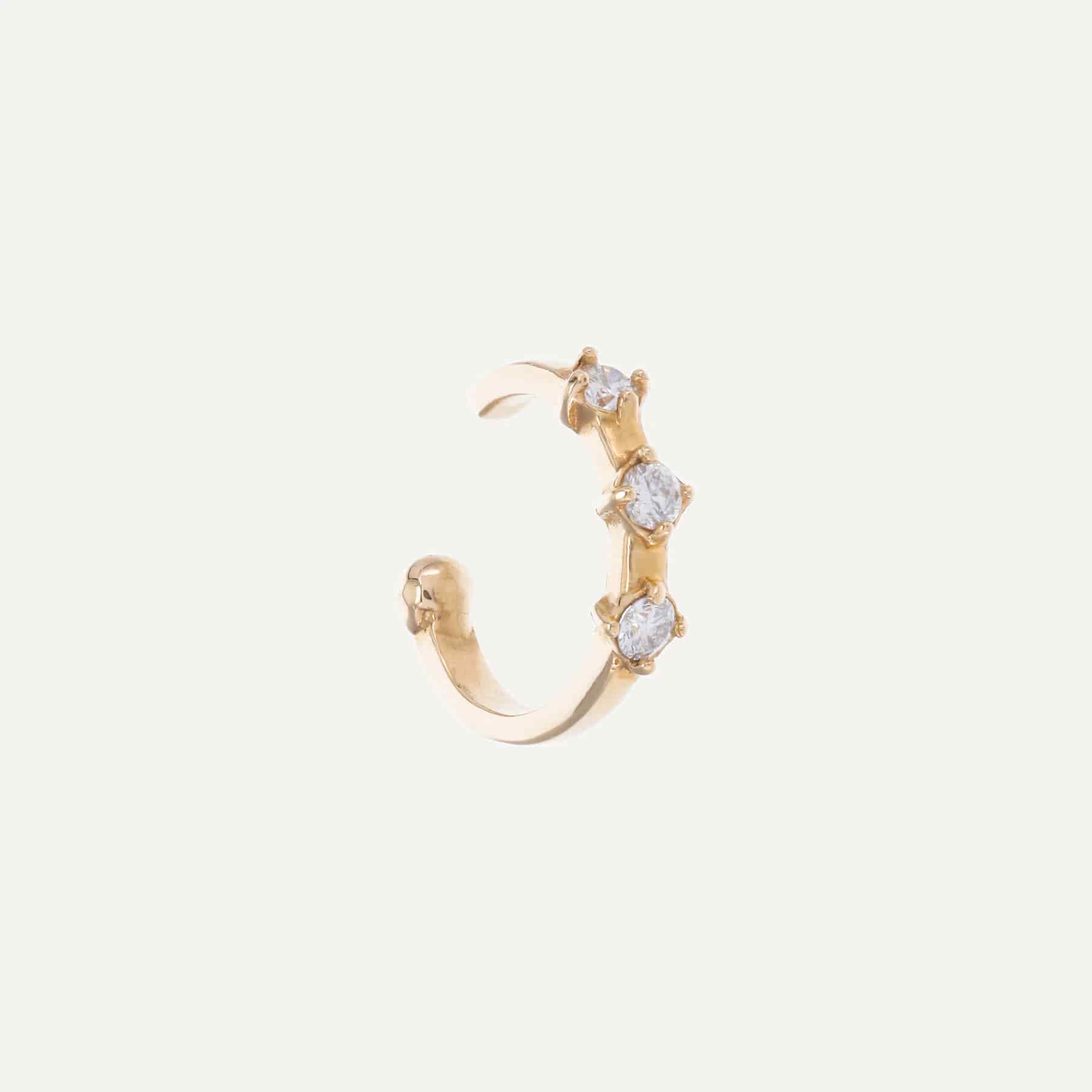 Ear cuff tres piedras - miniatura 2
