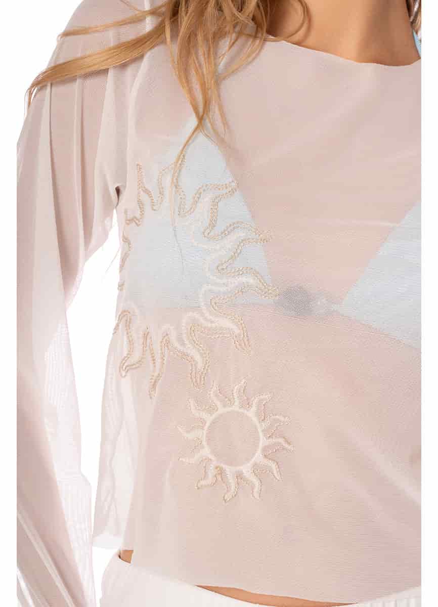CRYSTAL SHORE CARLOTA MESH SWEATER 9536 - miniatura 2