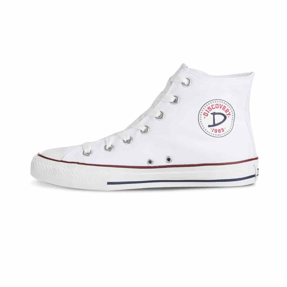 Tenis Urbanos Discovery Alto Blanco-Rojo Croydon Unisex - miniatura 4