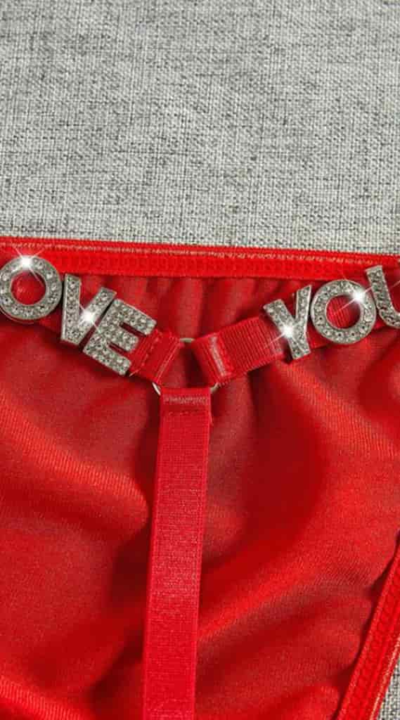 Tanga letras LOVE YOU rojo SH-204040-ROJ-M - miniatura 3