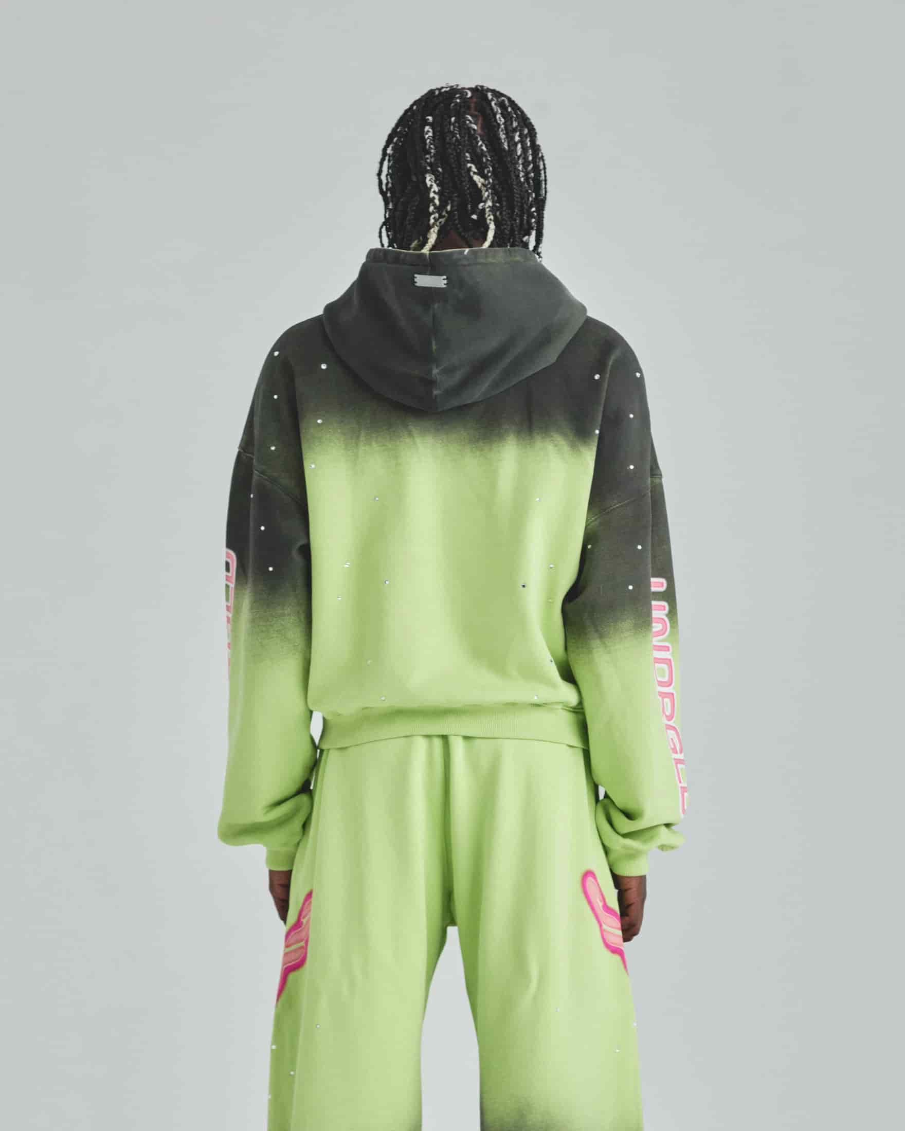Act 1 Neon Boxy Fit Hoodie Faded Green - miniatura 6