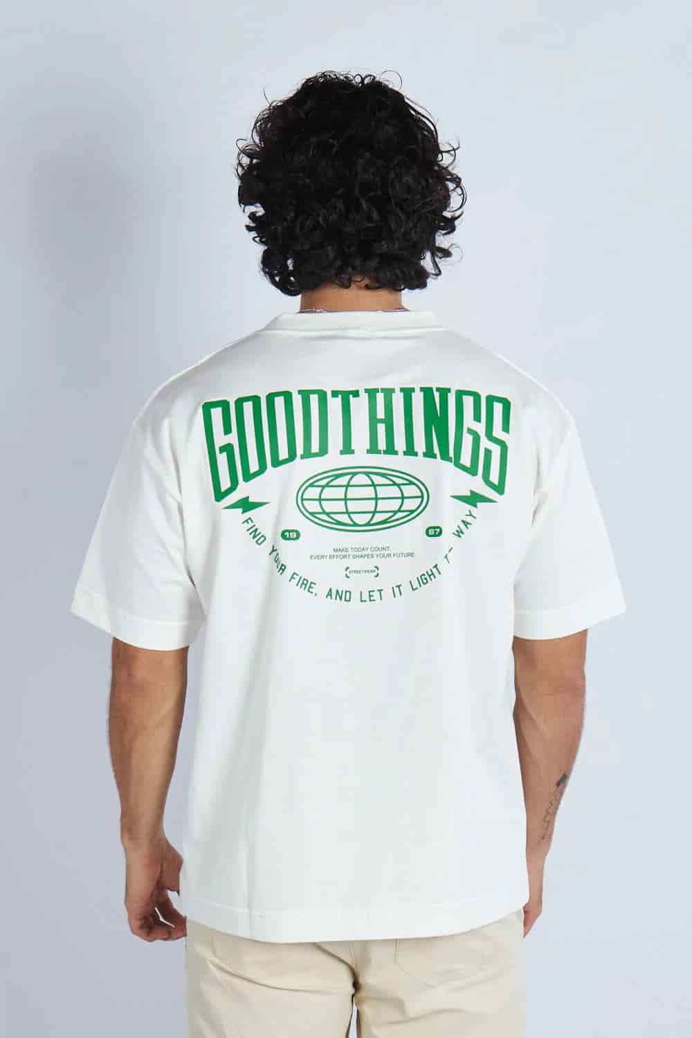 Camiseta oversize estampada Good Things Marfil| DROP 03 | - miniatura 3
