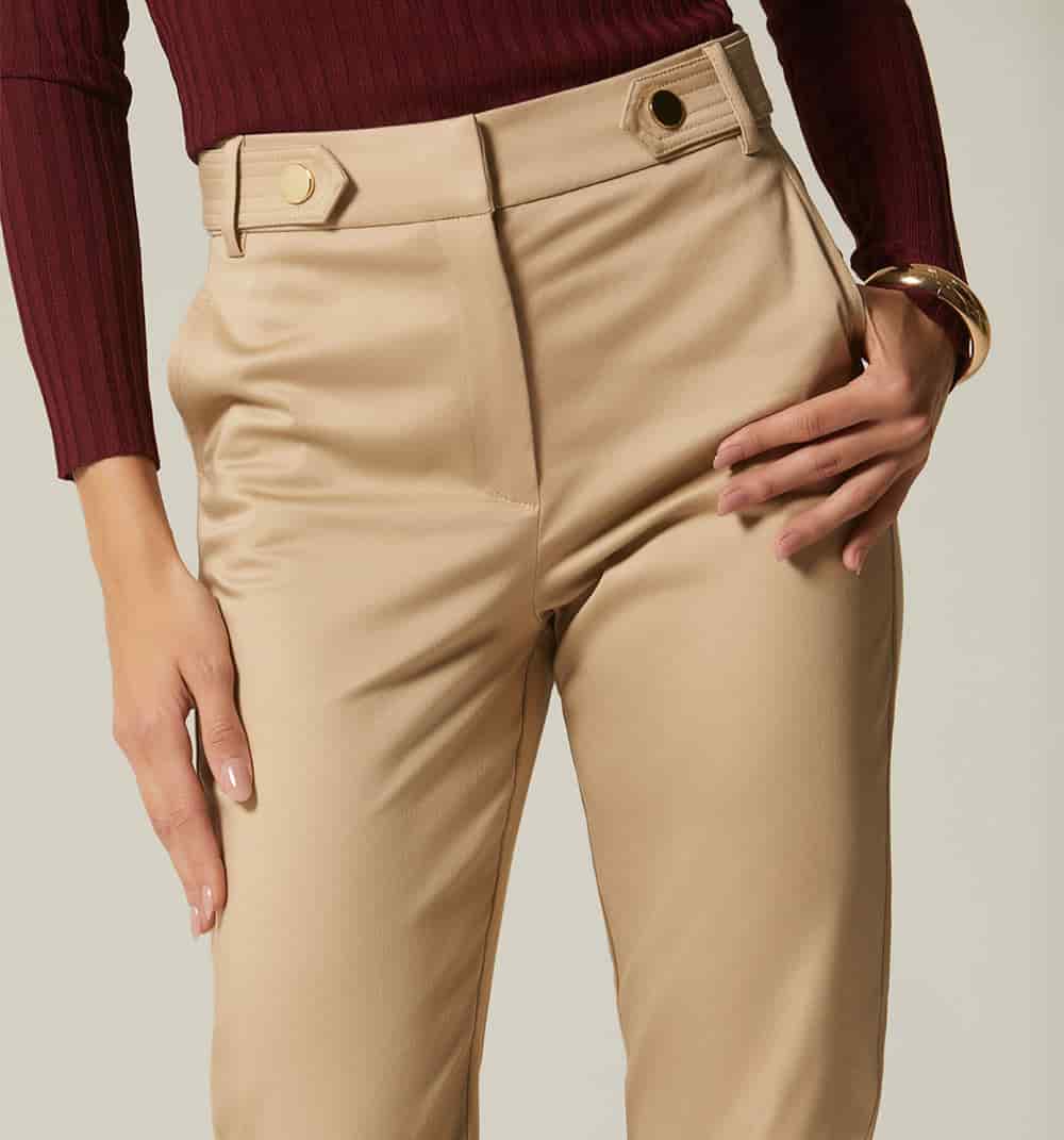 Pantalon tiro alto detalle en pretina - miniatura 2
