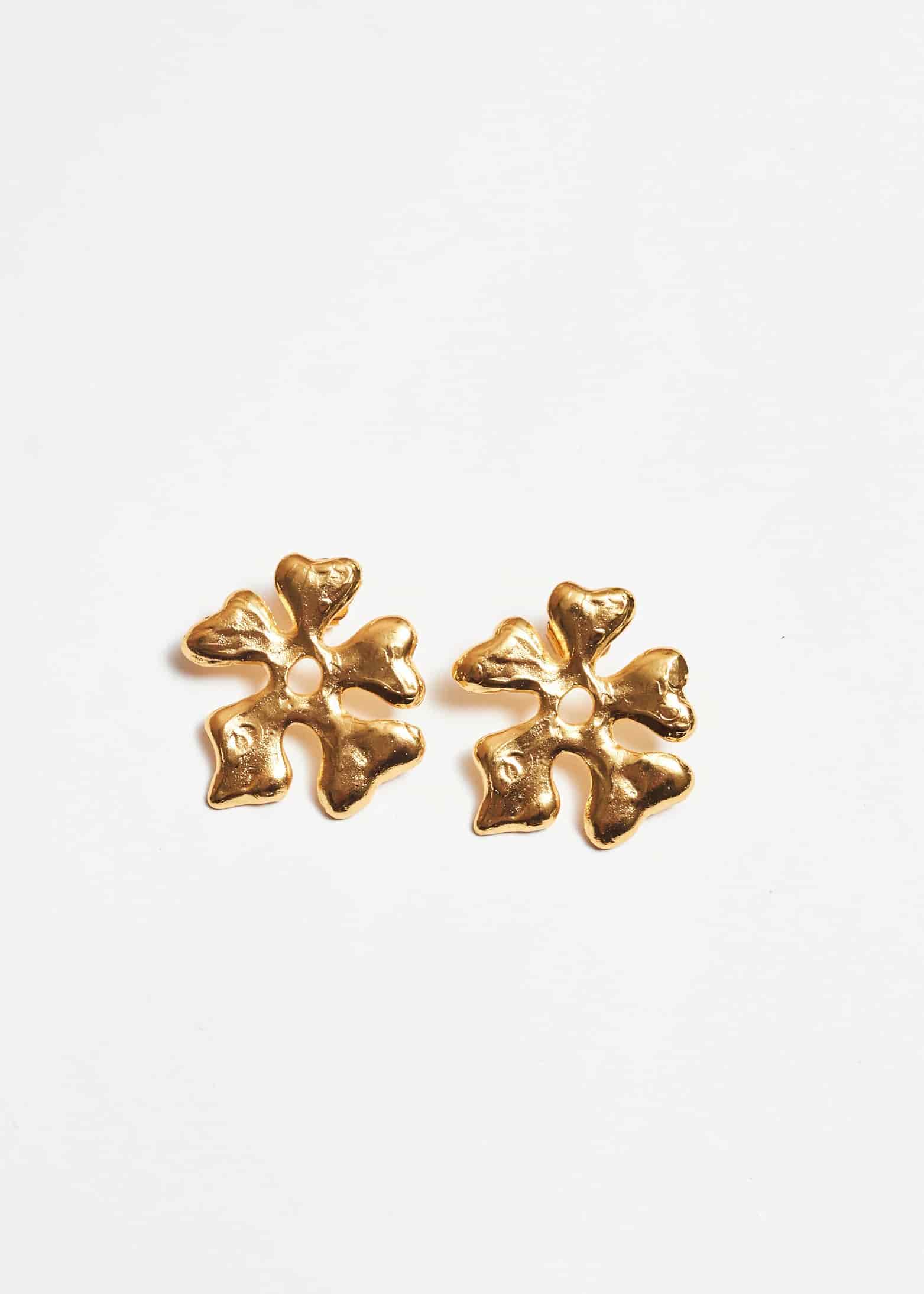 Aretes Flora Dorado - miniatura 2