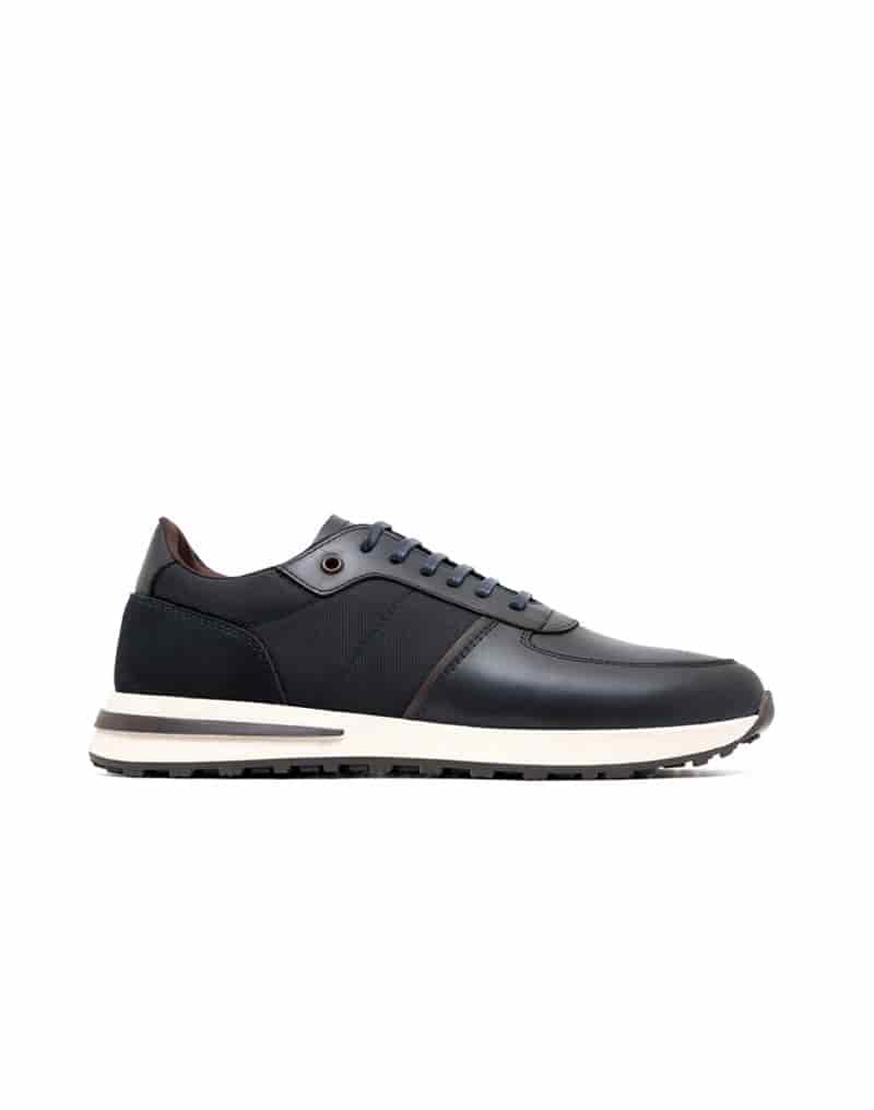 Zapato de cordon para hombre en cuero y textil REF HARL08 - miniatura 2