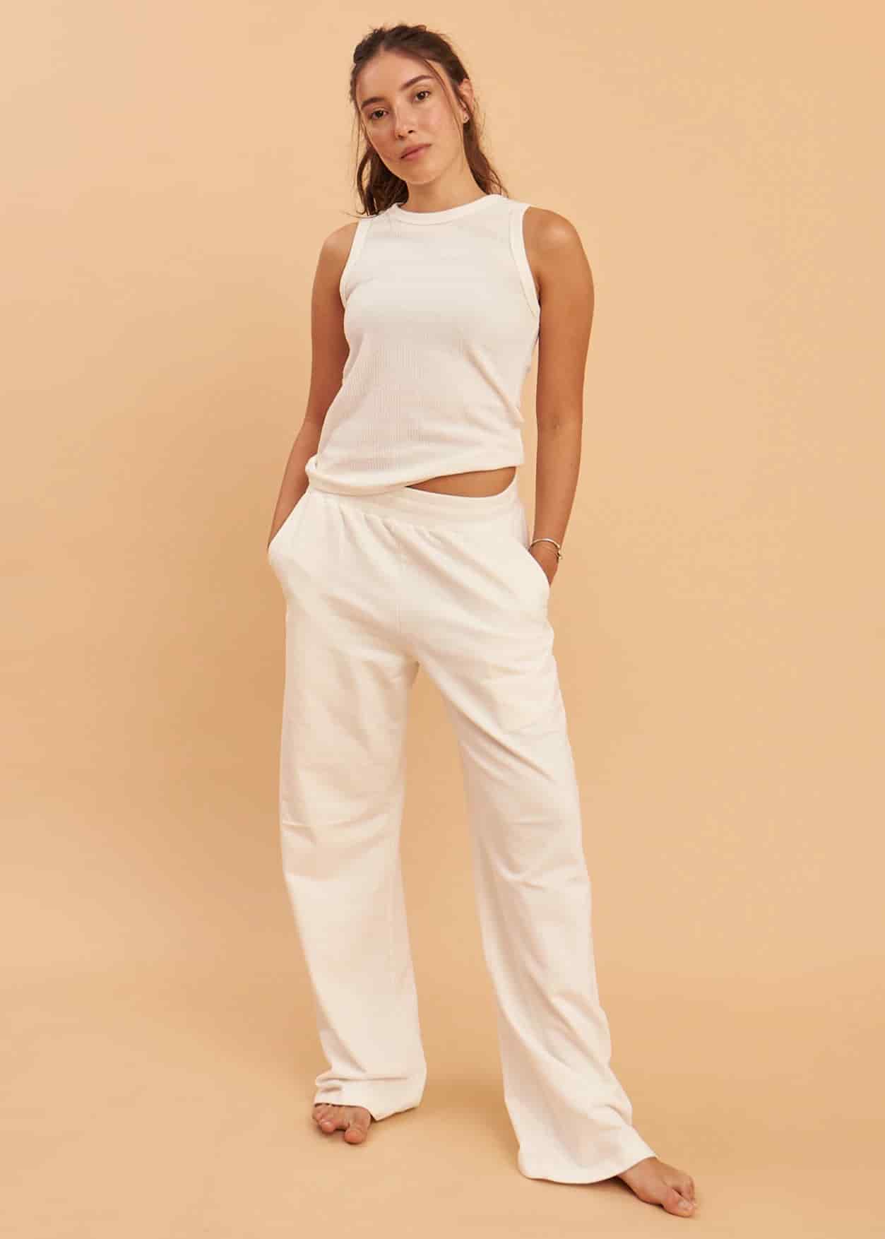 Pantalon Tipo sudadera blanco - miniatura 2