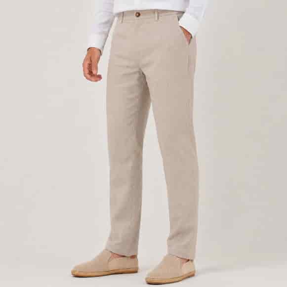 PANTALON 100% LINO HOMBRE - miniatura 2