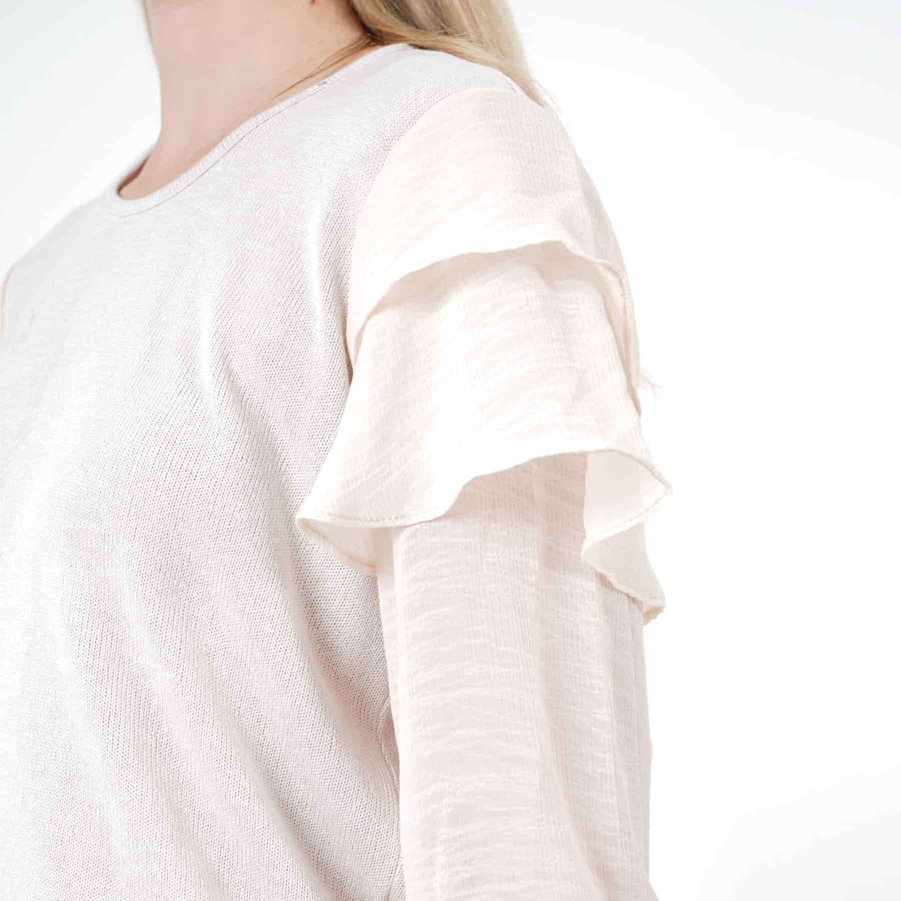 Camiseta top cuello redondo manga 3/4 con boleros - miniatura 2