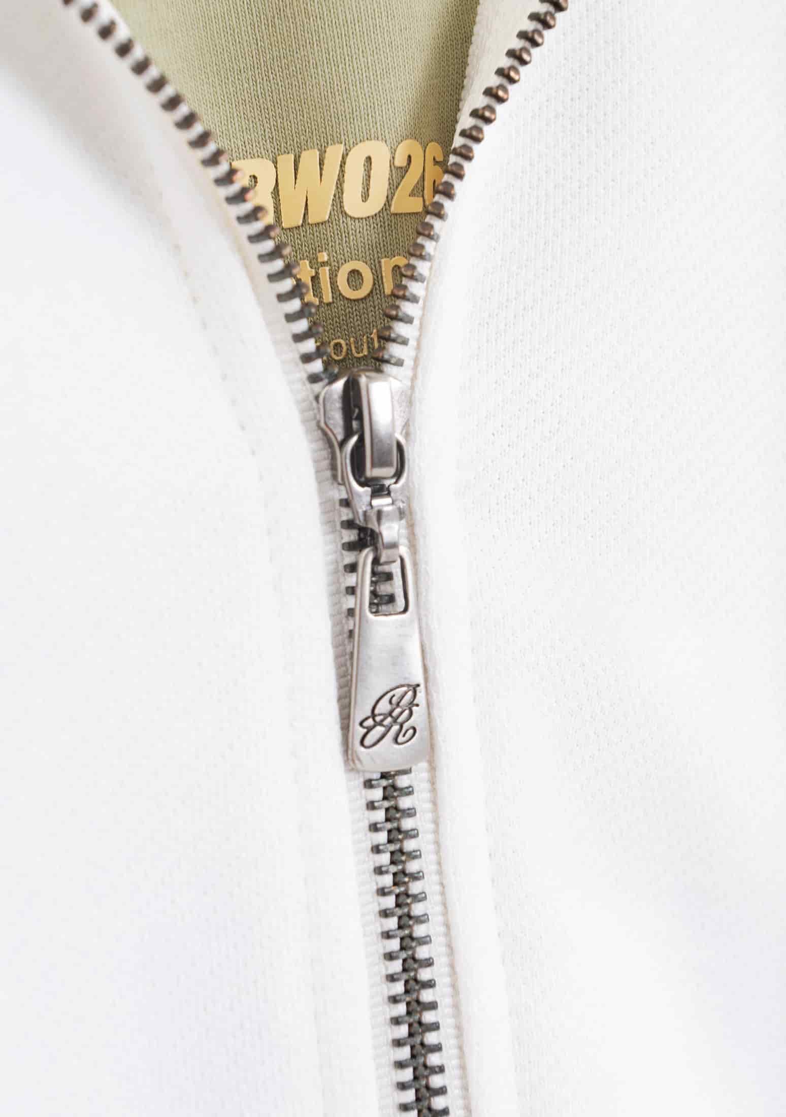 Across The Lines White Zip Hoodie - miniatura 10