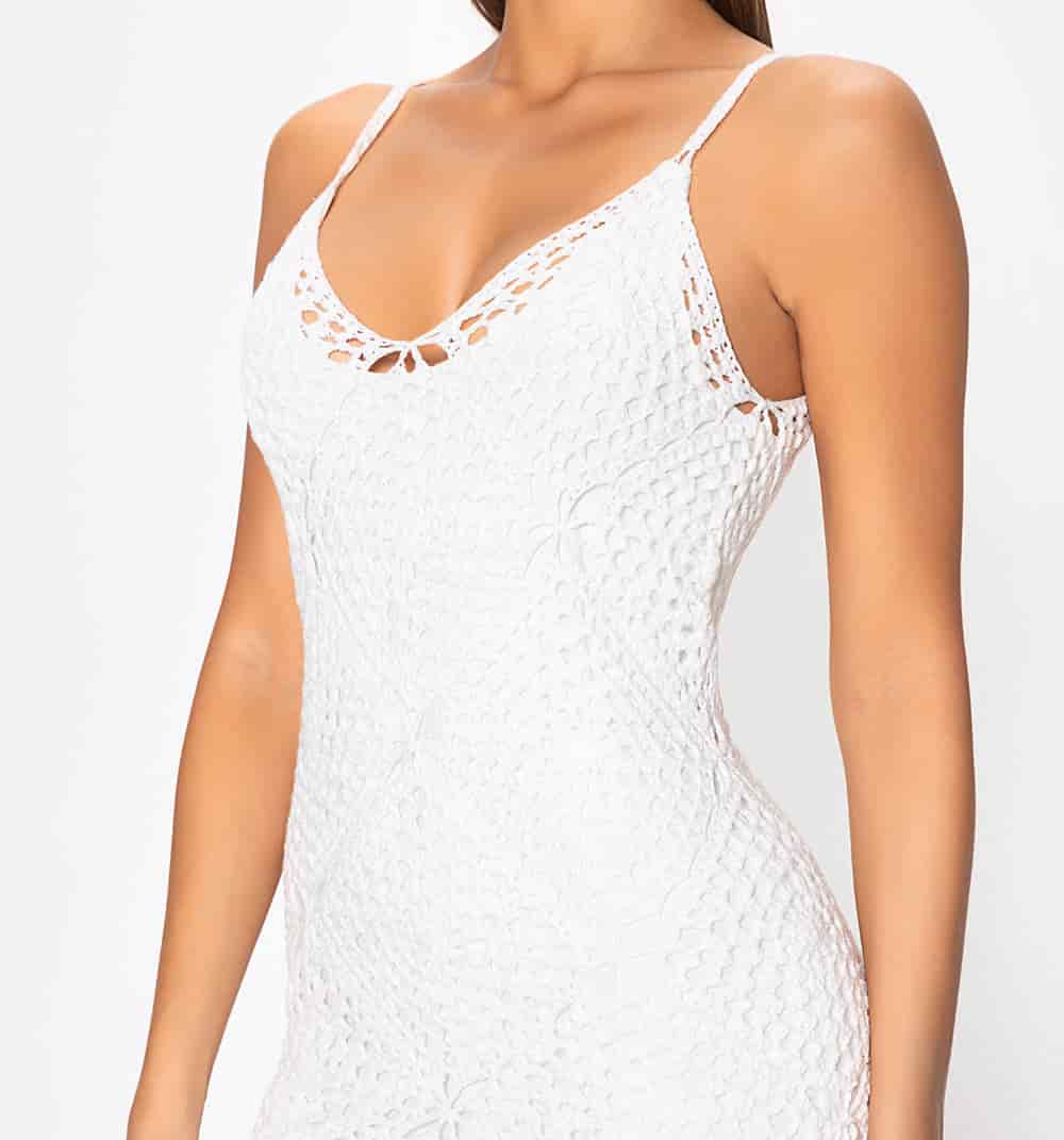Vestido crochet con flecos - miniatura 3