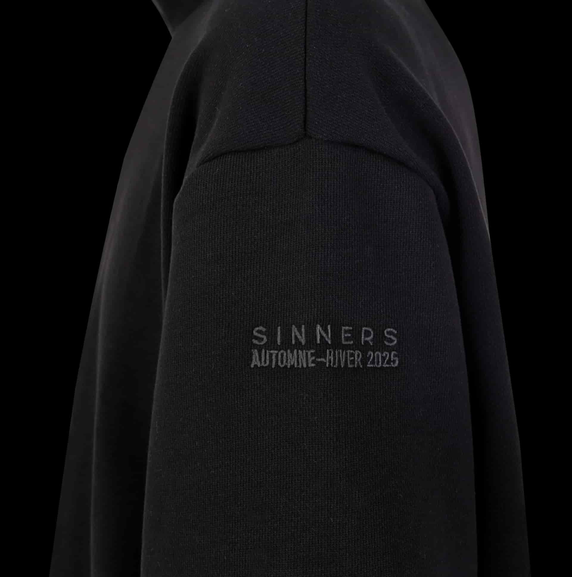 MONOGRAM ZIPPER BLACK SWEATER - miniatura 5