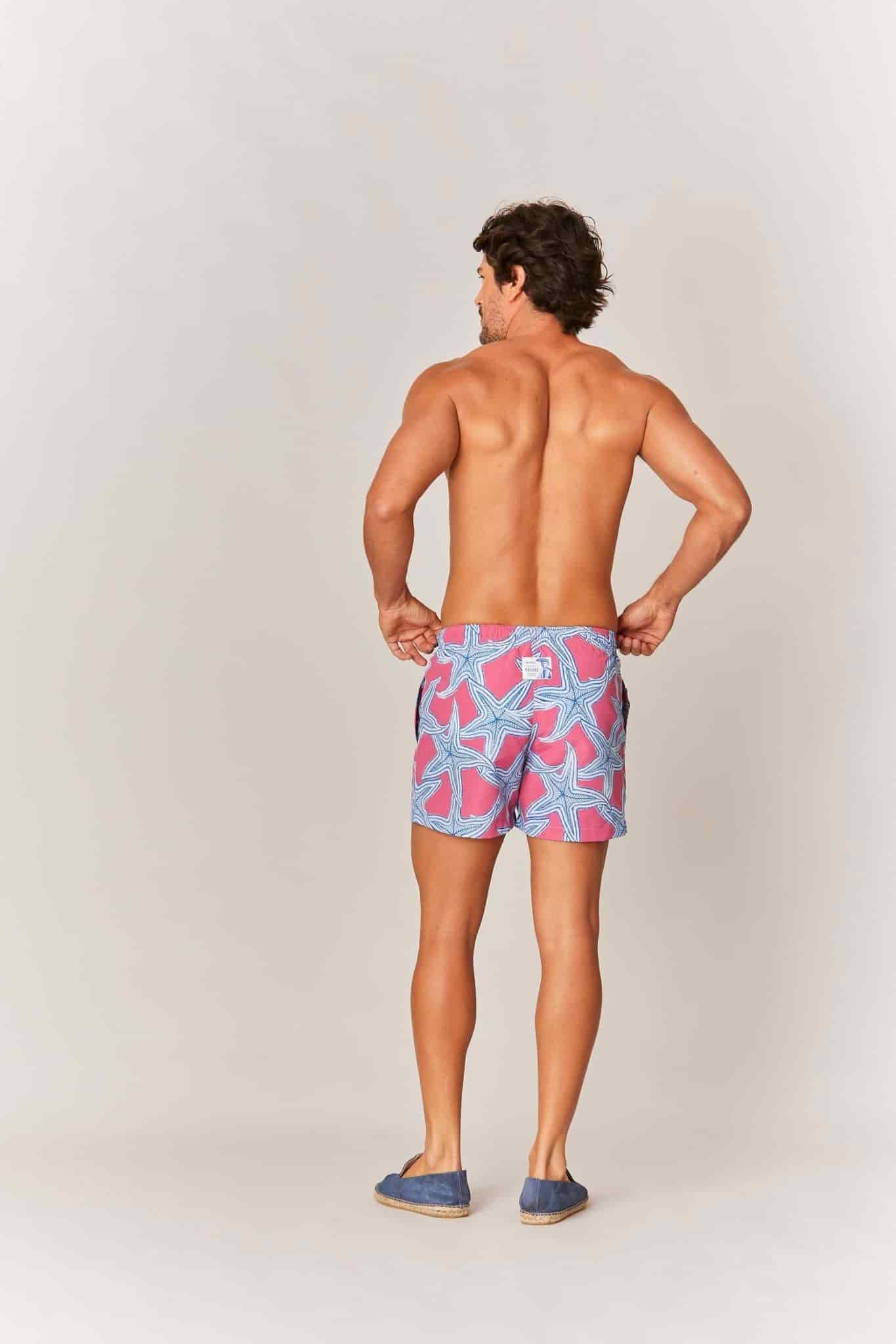 Men's star fuxia swim trunk - miniatura 3