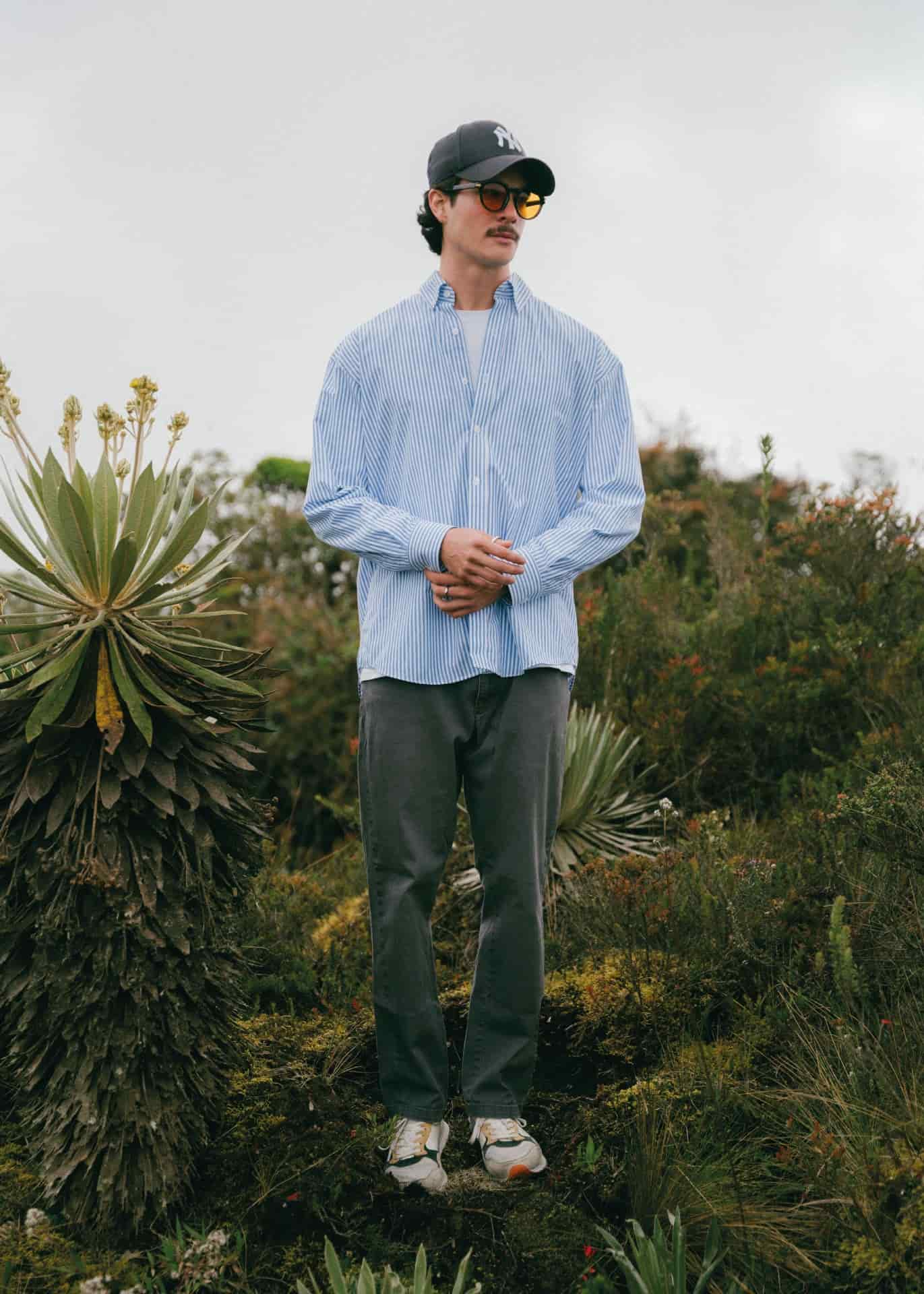 Camisa Lucca Rayas Azules - miniatura 1