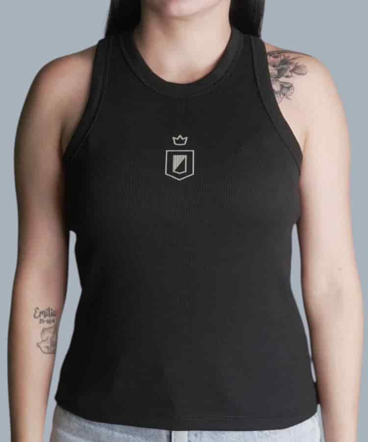 TANK TOP NEGRO ESCUDO AN MUJER - miniatura 1