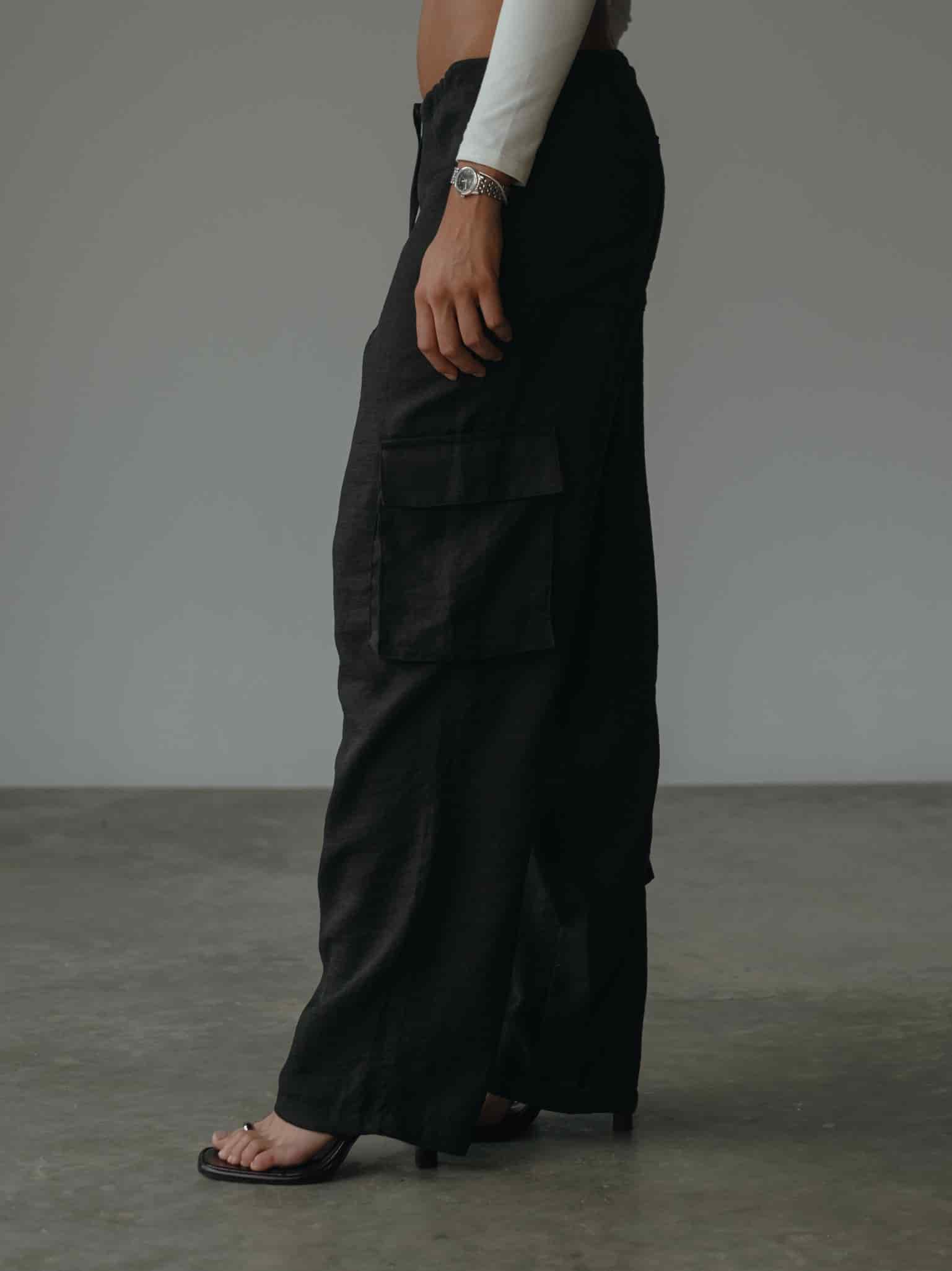 LIGHT CARGO PANT - BLACK - miniatura 7