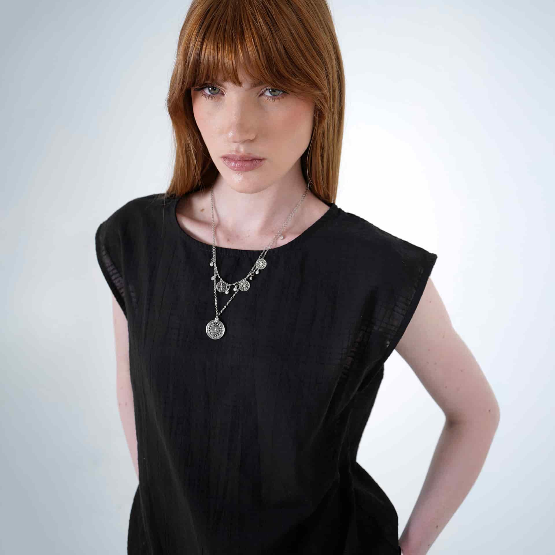 Blusa Cuello Redondo Manga Sisa - miniatura 5