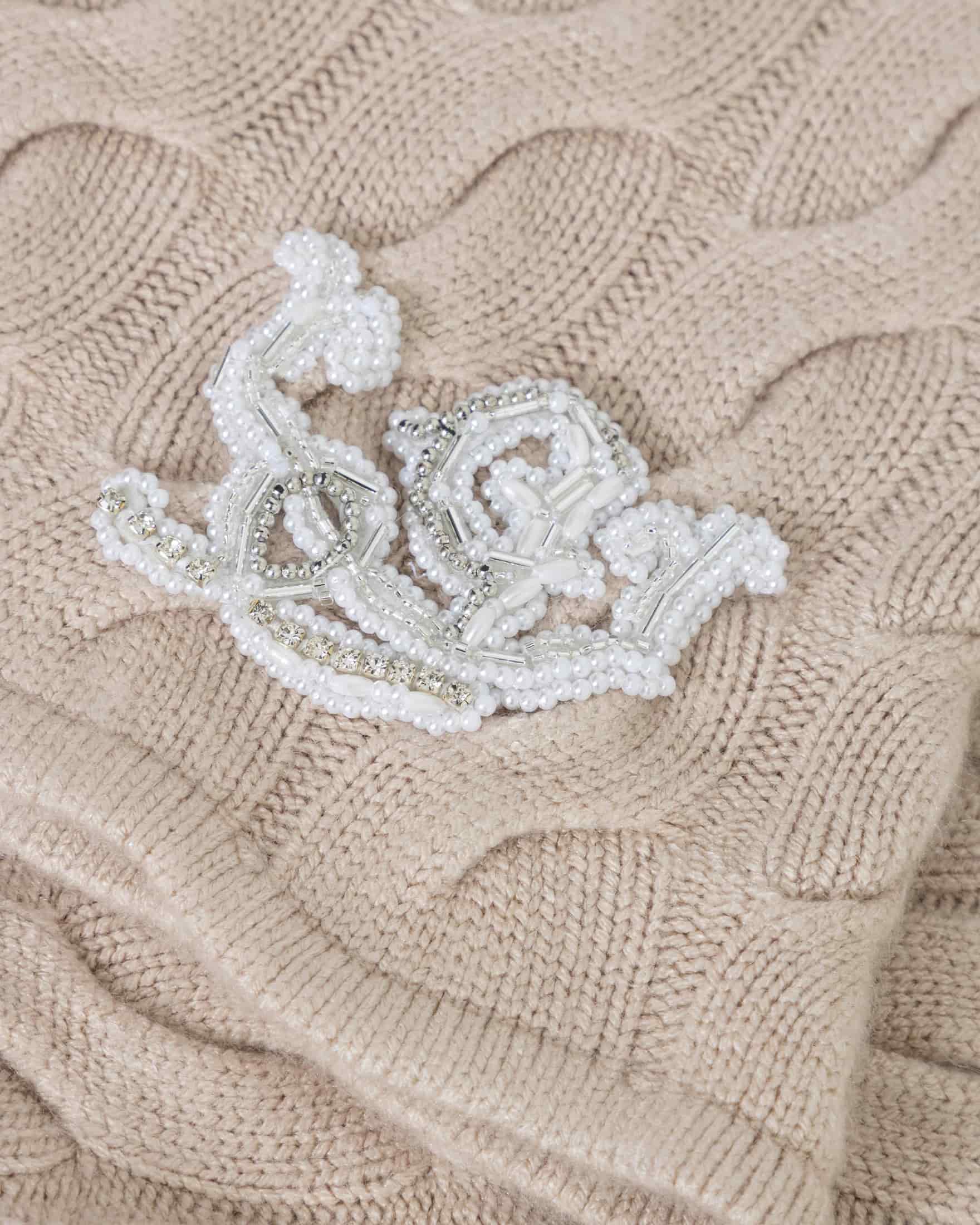 The Path Monogram Cable Knit Short Cream - miniatura 4