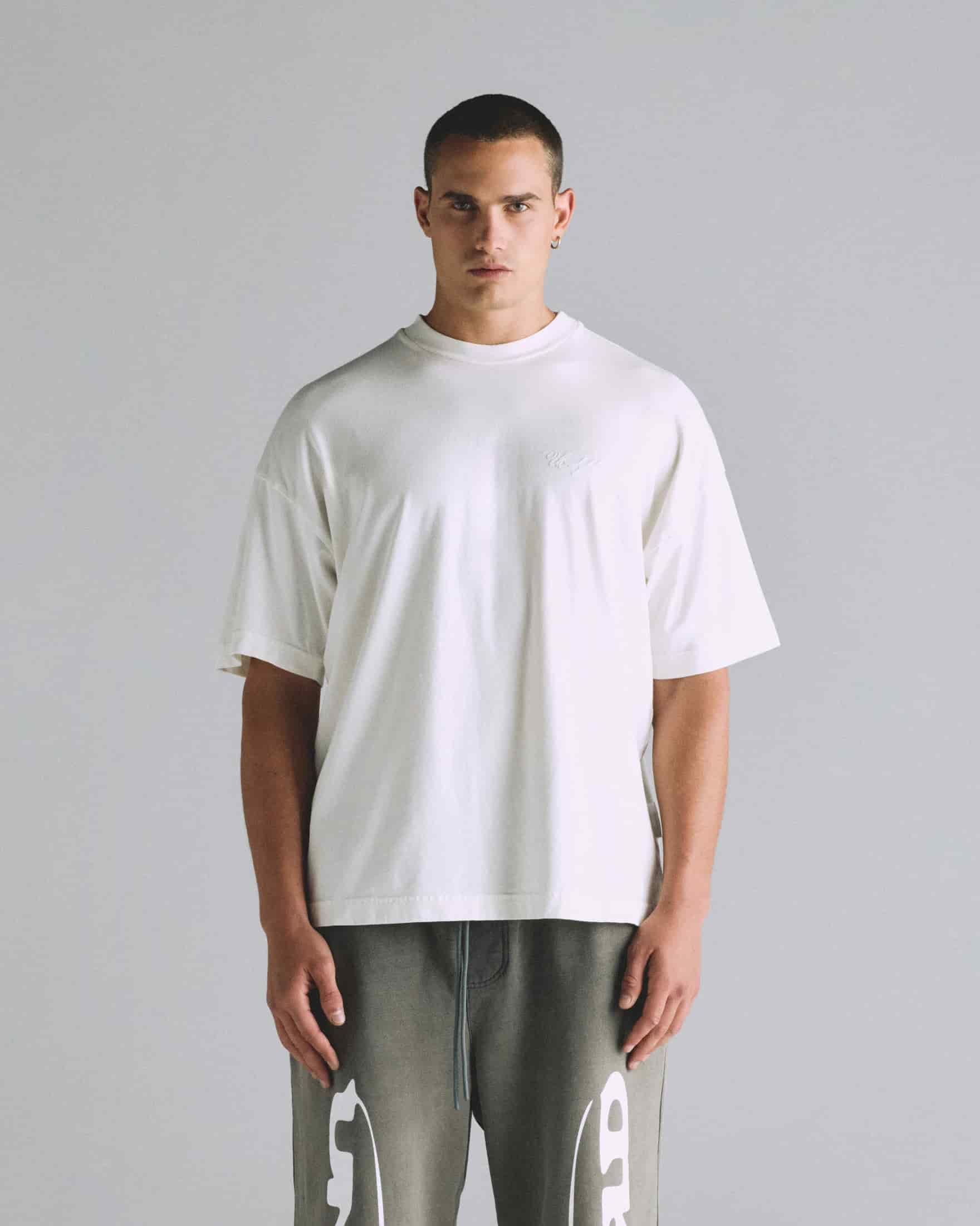 Basics Peached Undgld Tshirt White - miniatura 2
