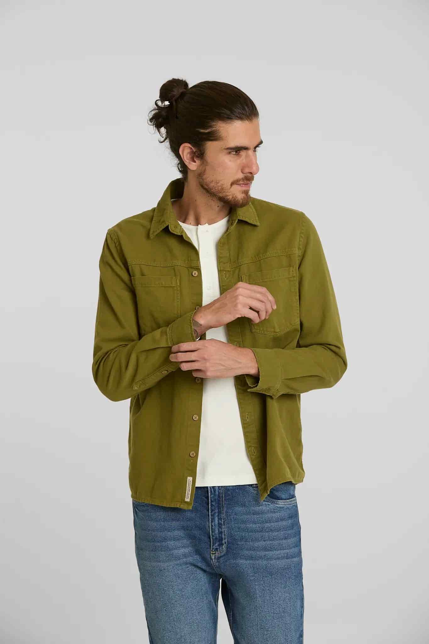 Sobrecamisa verde aceituna - miniatura 7