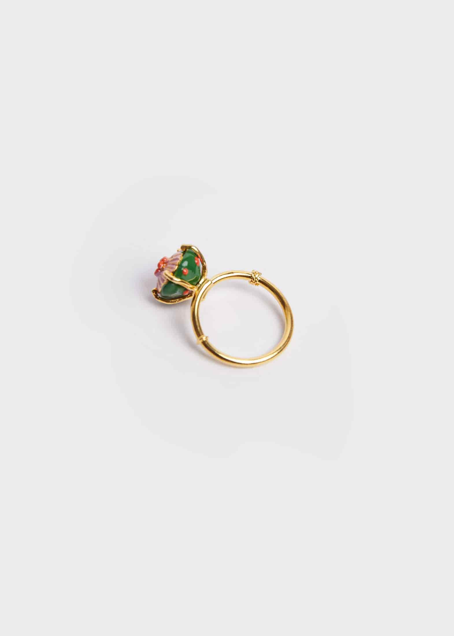 Anillo sombrerito mini verde lila - miniatura 4