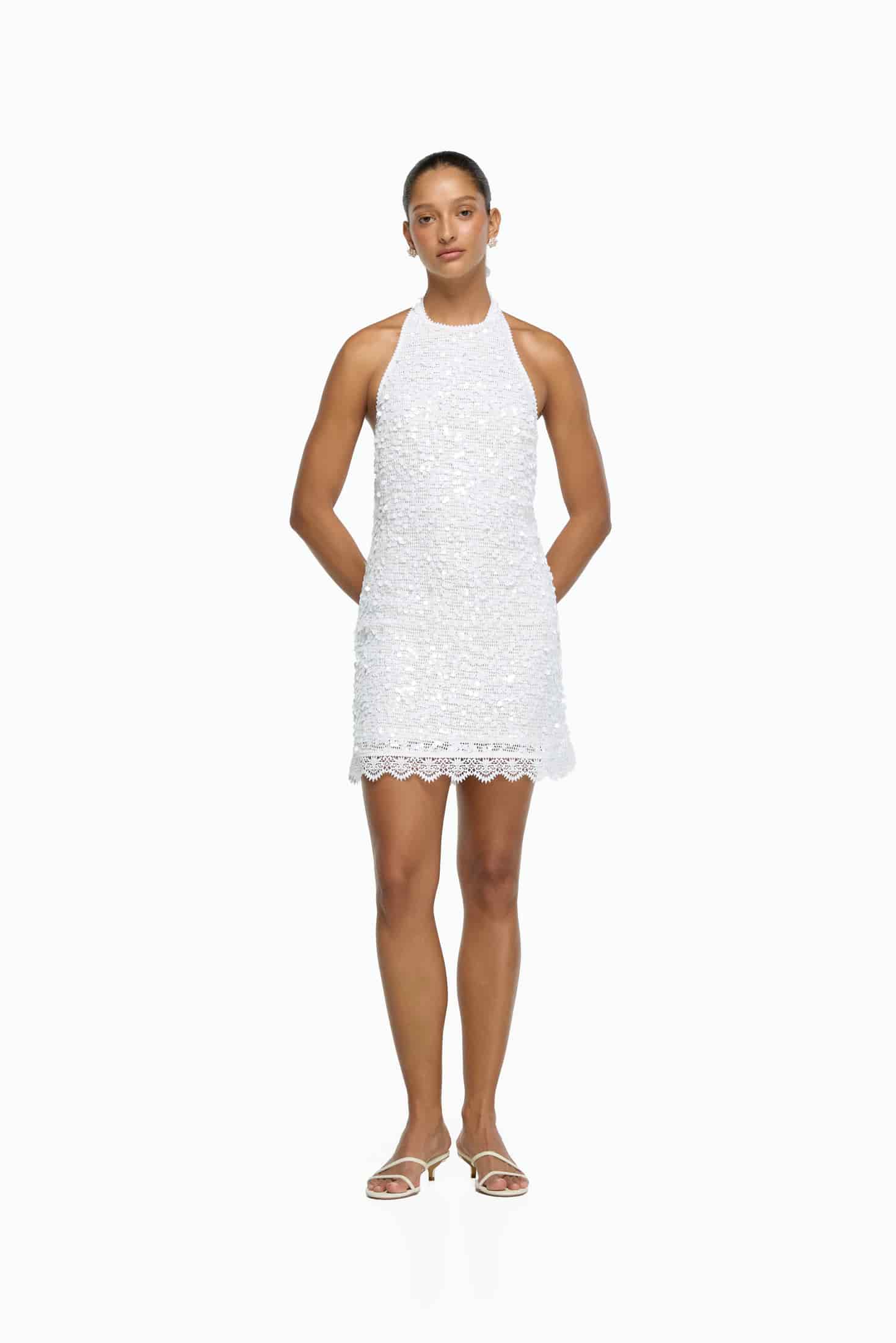 LUMINA MINI DRESS WHITE - miniatura 1