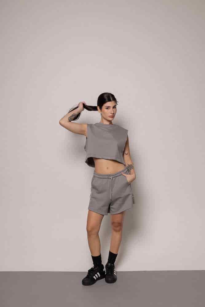 Short 8727 Sgo Dama-Gris - miniatura 2