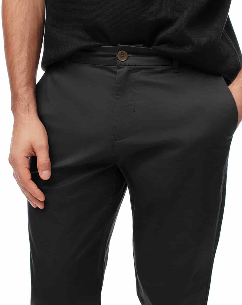 Pantalón regular tiro medio gris oscuro hombre - miniatura 5