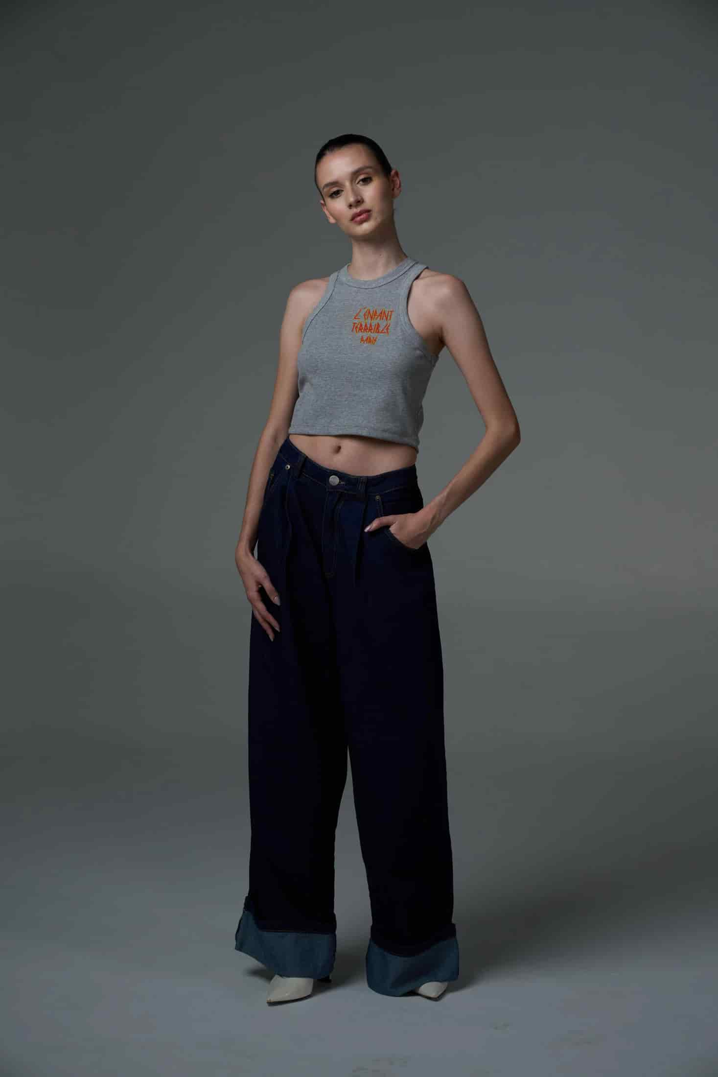 L'ENFANT GRAY WOMEN TANK TOP - miniatura 7